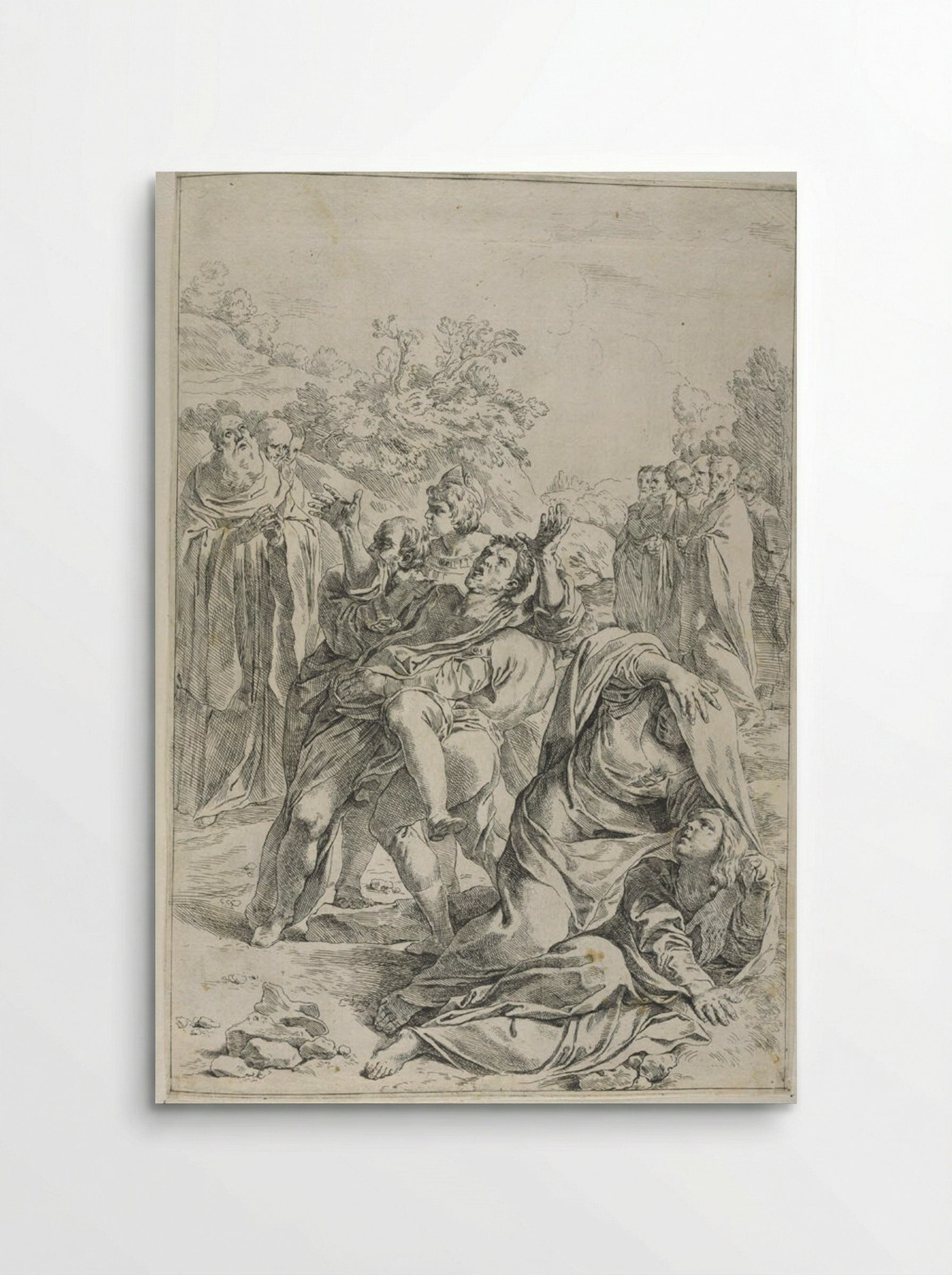 Saint Benedict Exorcising a Demon - Simone Cantarini - Poster