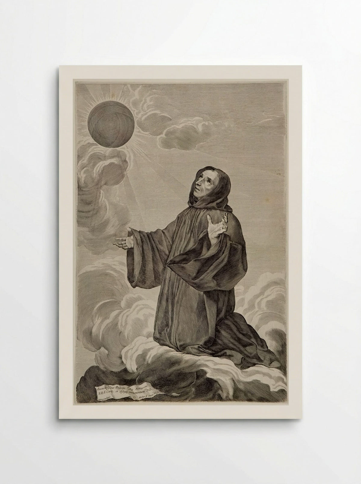 Saint Benedict in Ecstasy - Claude Mellan - Poster