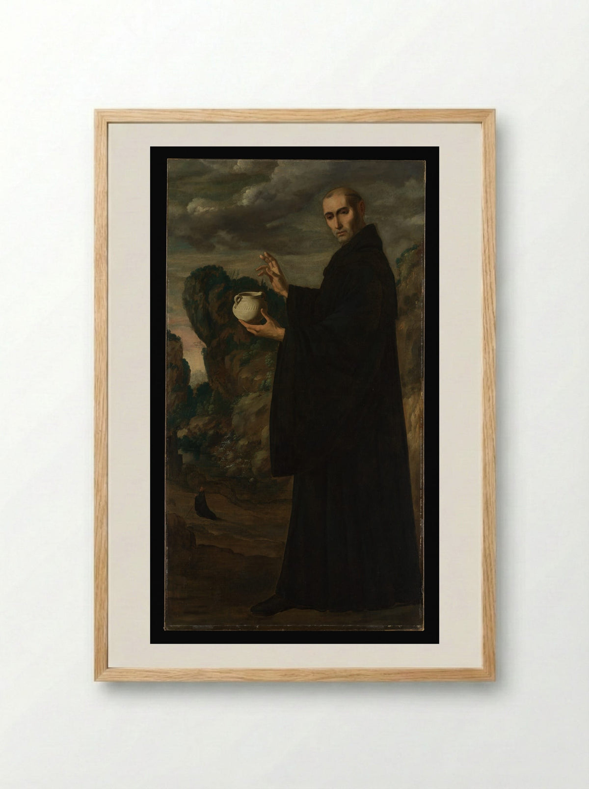 Saint Benedict - Francisco de Zurbarán - Framed Print Wood