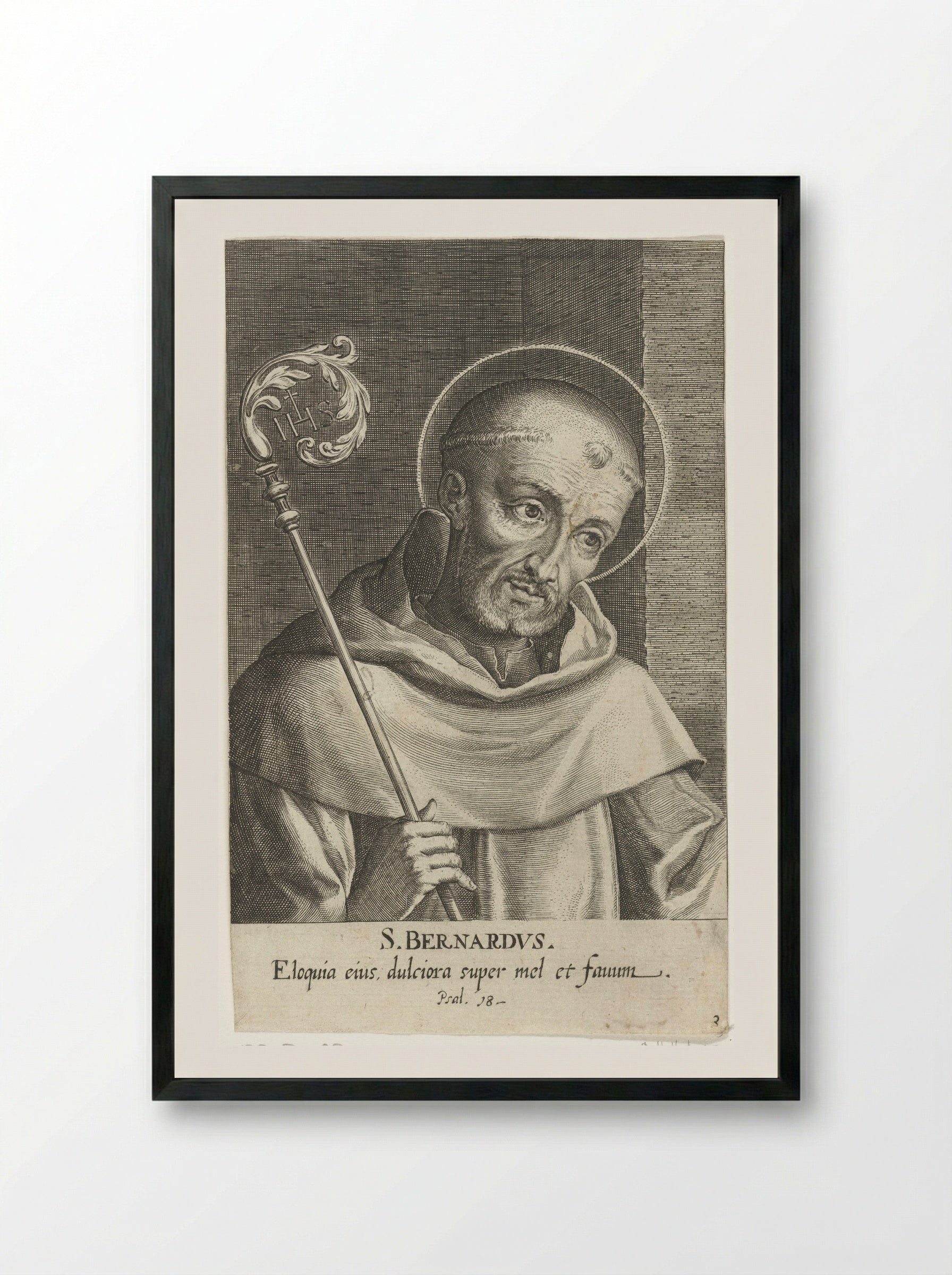 Saint Bernard of Clairvaux - Dominicus Custos - Framed Print Black