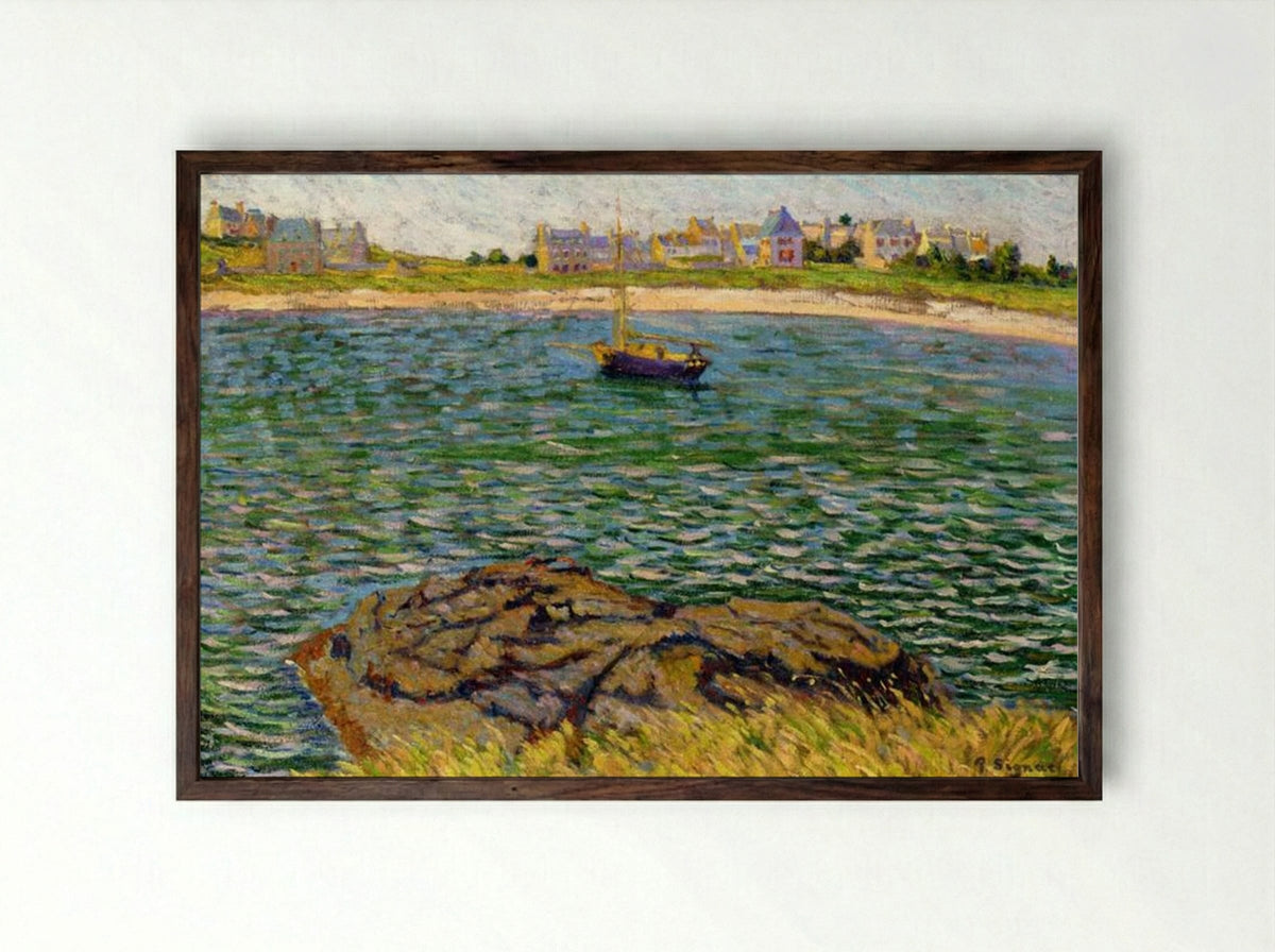 Saint-Briac, Le Bechet - Paul Signac - Framed Print Dark Wood