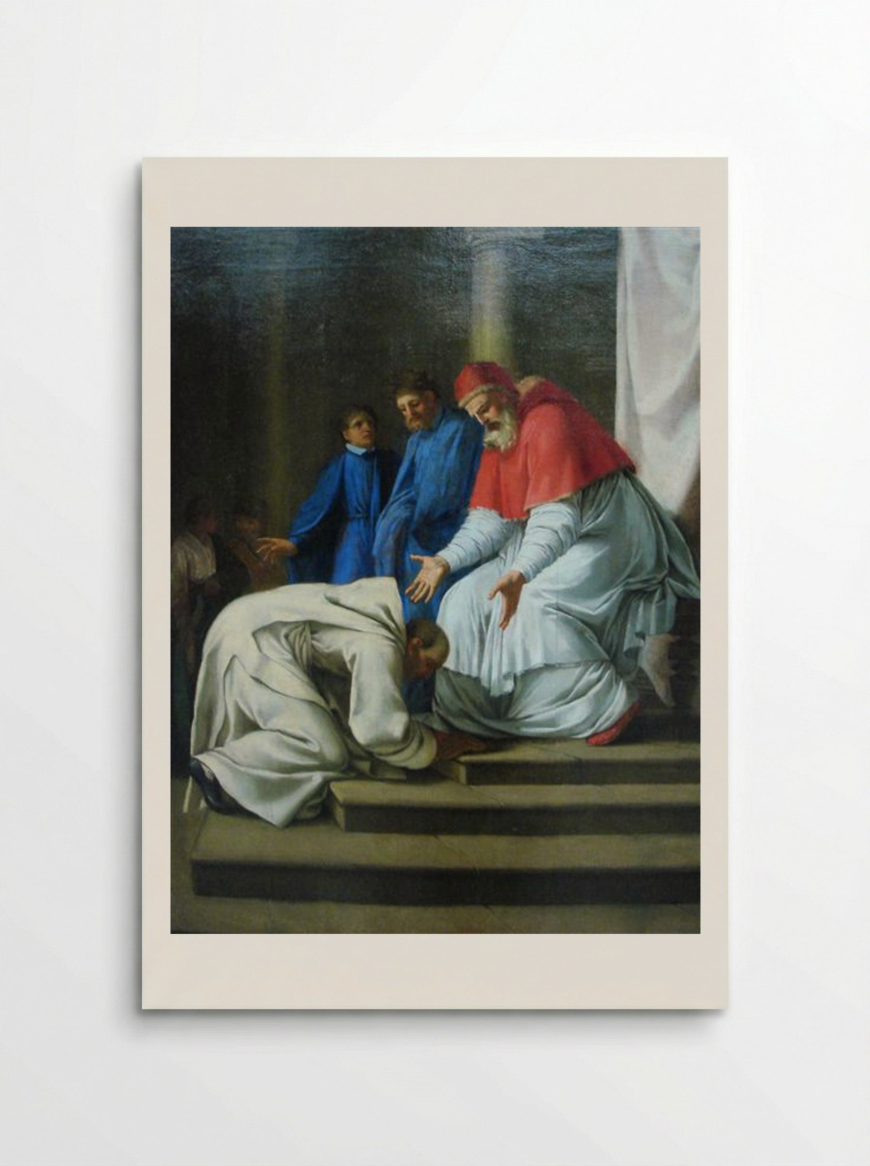 Saint Bruno at the feet of Pope Urban II - Eustache Le Sueur - Poster