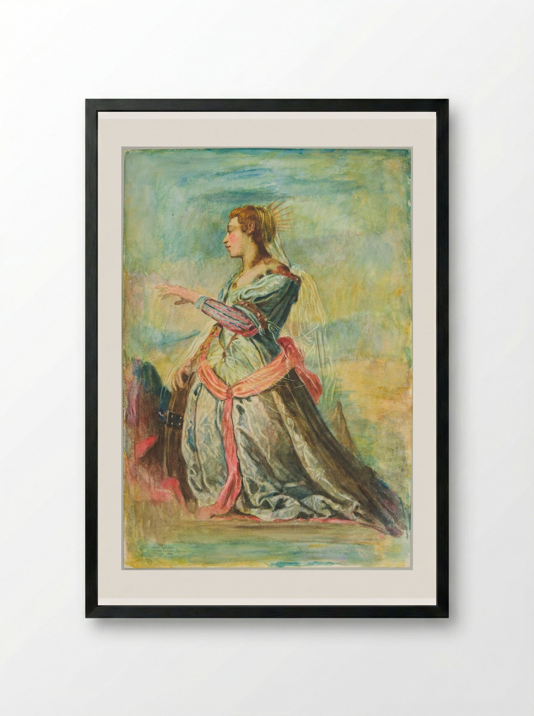 Saint Catharine, after Tintoretto - Joseph Lindon Smith - Framed Print Black