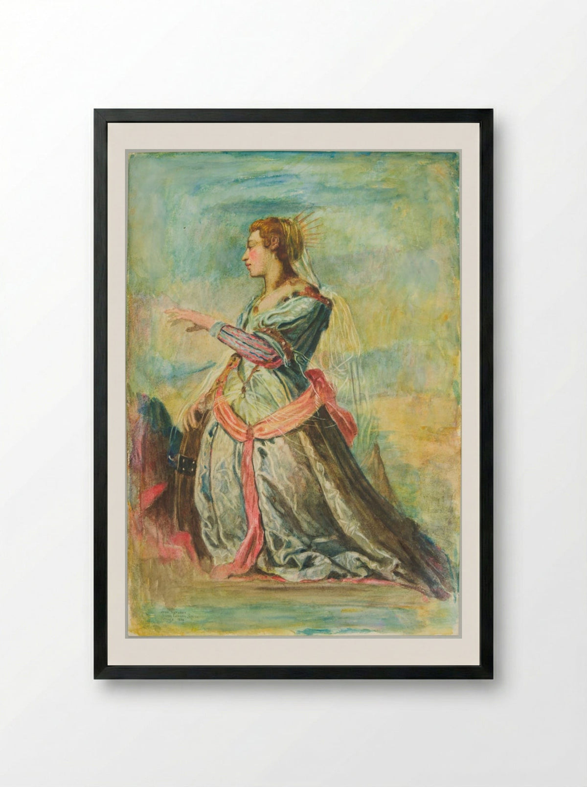 Saint Catharine, after Tintoretto - Joseph Lindon Smith - Framed Print Black