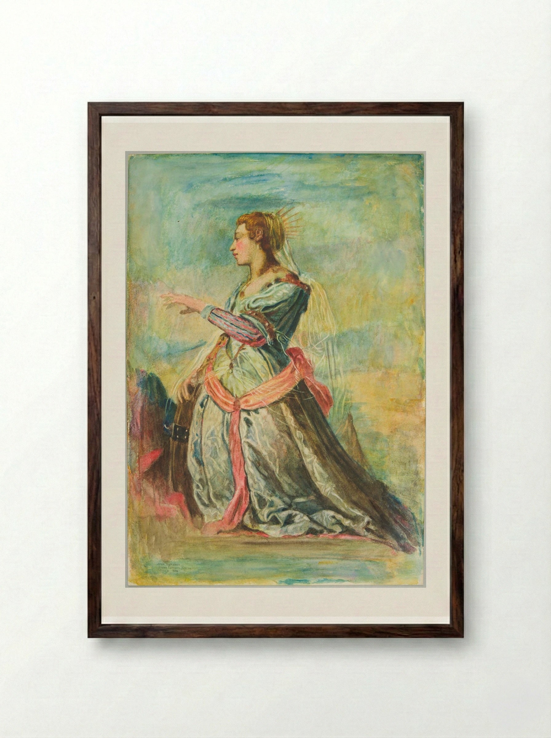 Saint Catharine, after Tintoretto - Joseph Lindon Smith - Framed Print Dark Wood