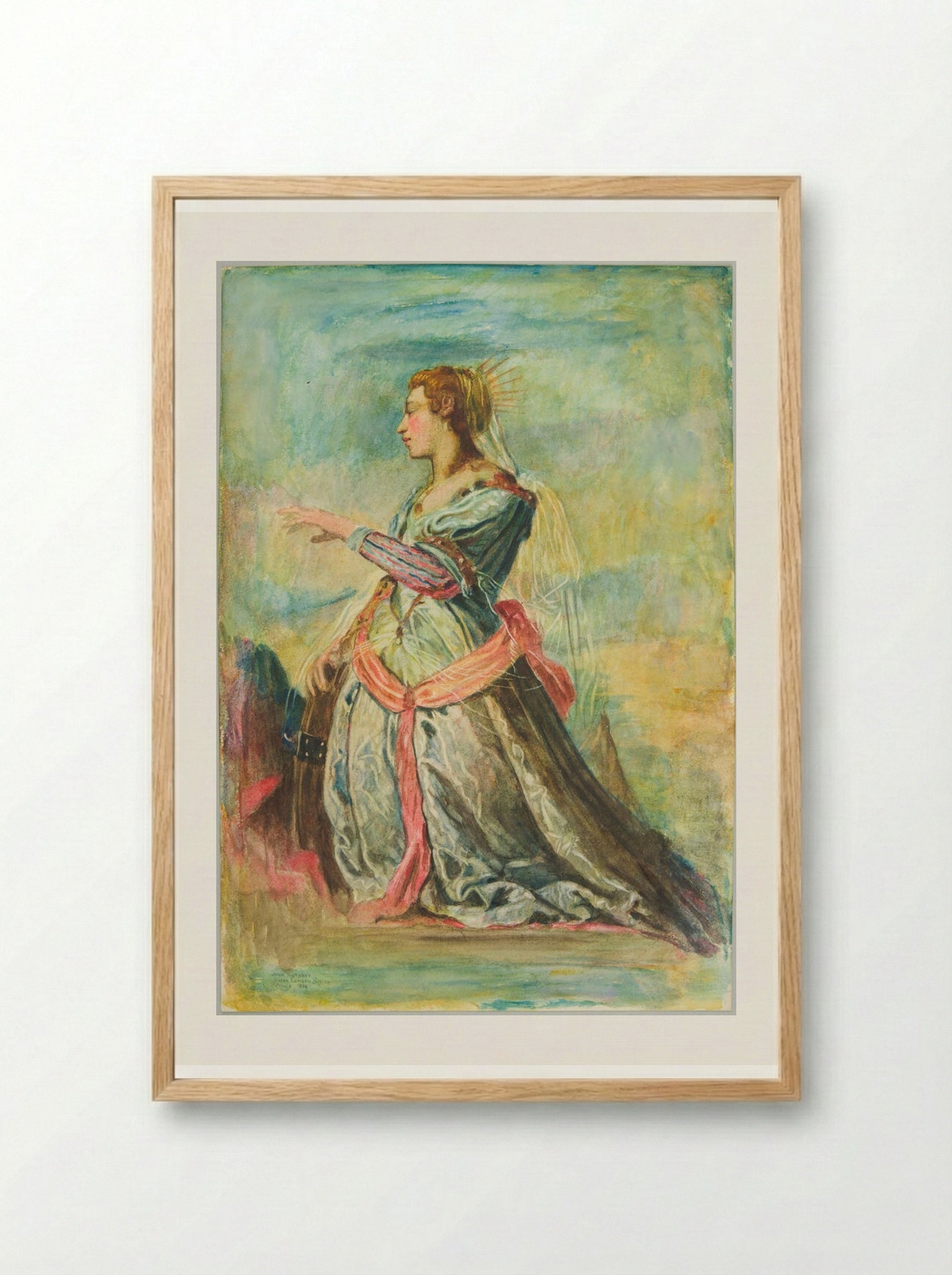 Saint Catharine, after Tintoretto - Joseph Lindon Smith - Framed Print Wood