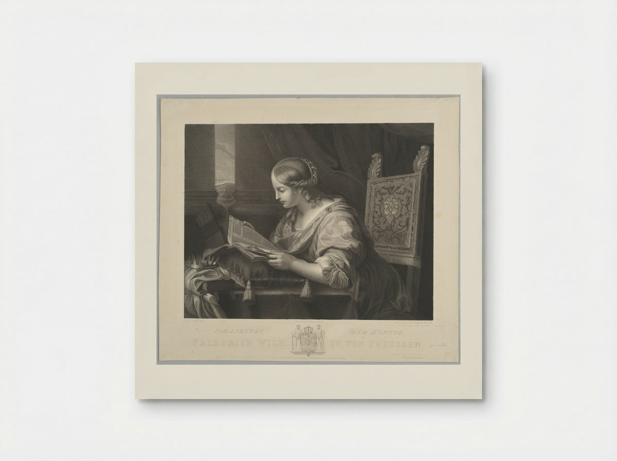 Saint Catherine Reading - Paul Gleditsch - Poster