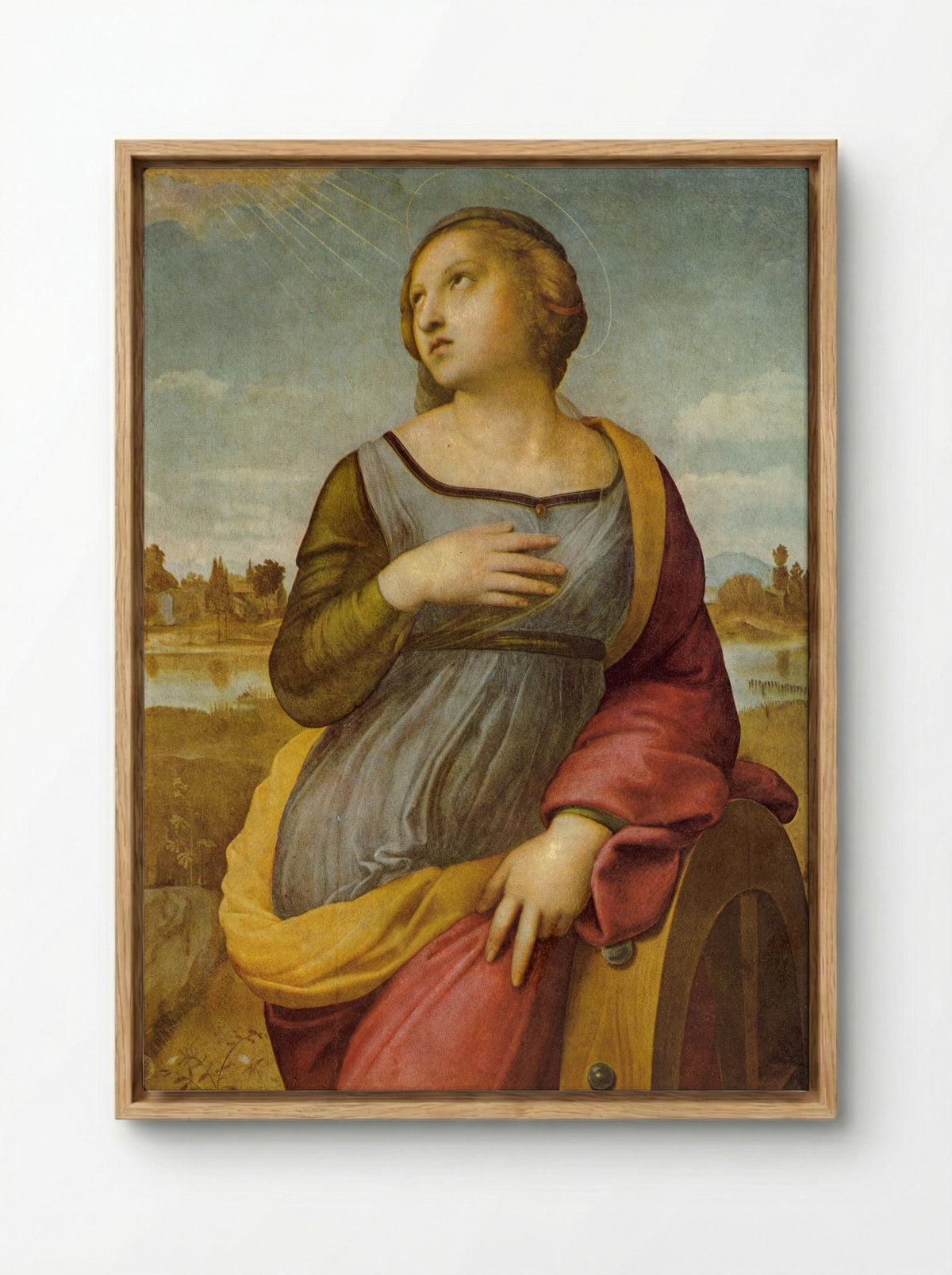 Saint Catherine of Alexandria - Raphael - Framed Canvas Wood