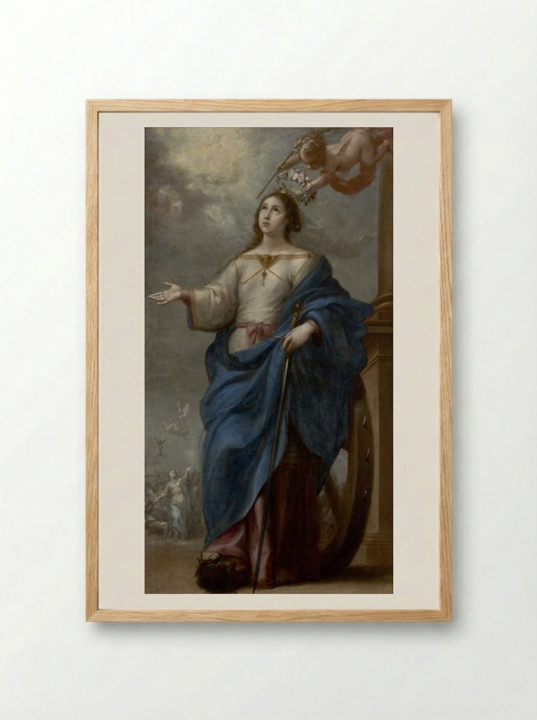 Saint Catherine of Alexandria - Bartolomé Esteban Murillo - Framed Print Wood
