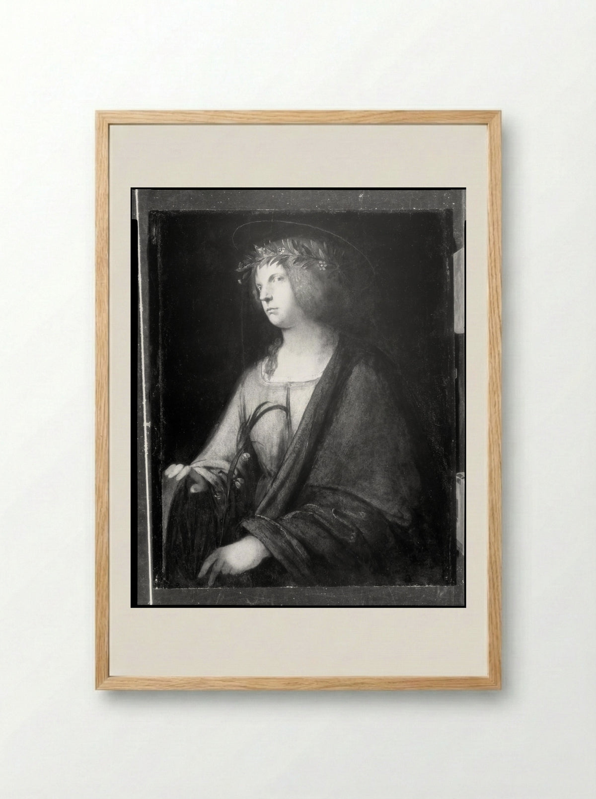 Saint Catherine of Alexandria - Girolamo Romanino - Framed Print Wood
