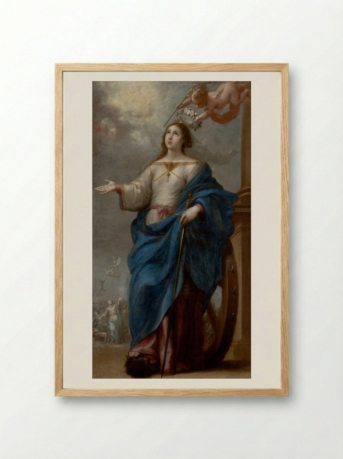 Saint Catherine of Alexandria - Bartolomé Esteban Murillo - Framed Print Wood