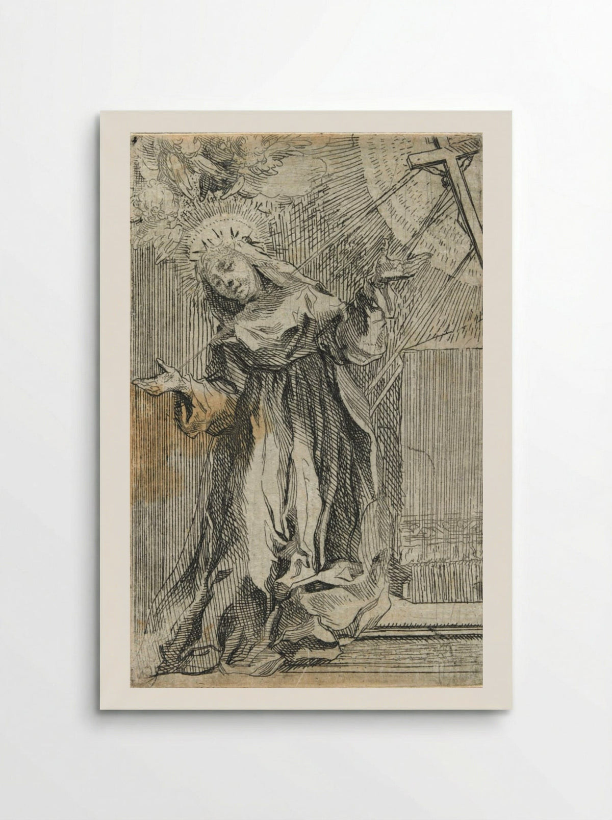 Saint Catherine of Siena Receiving the Stigmata - Francesco Vanni - Poster