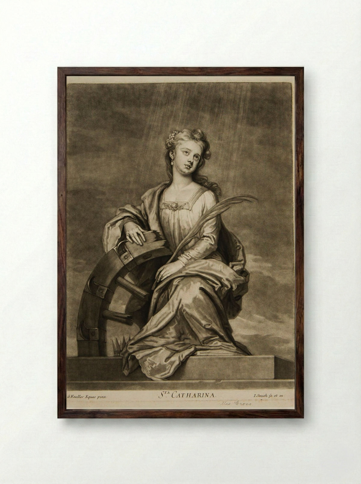 Saint Catherine - John Smith - Framed Print Dark Wood