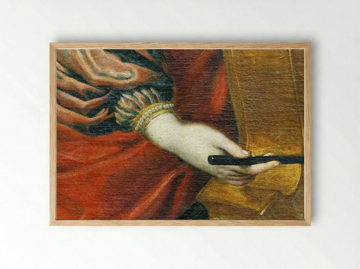 Saint Cecilia Playing the Viol - Domenichino - Framed Print Wood