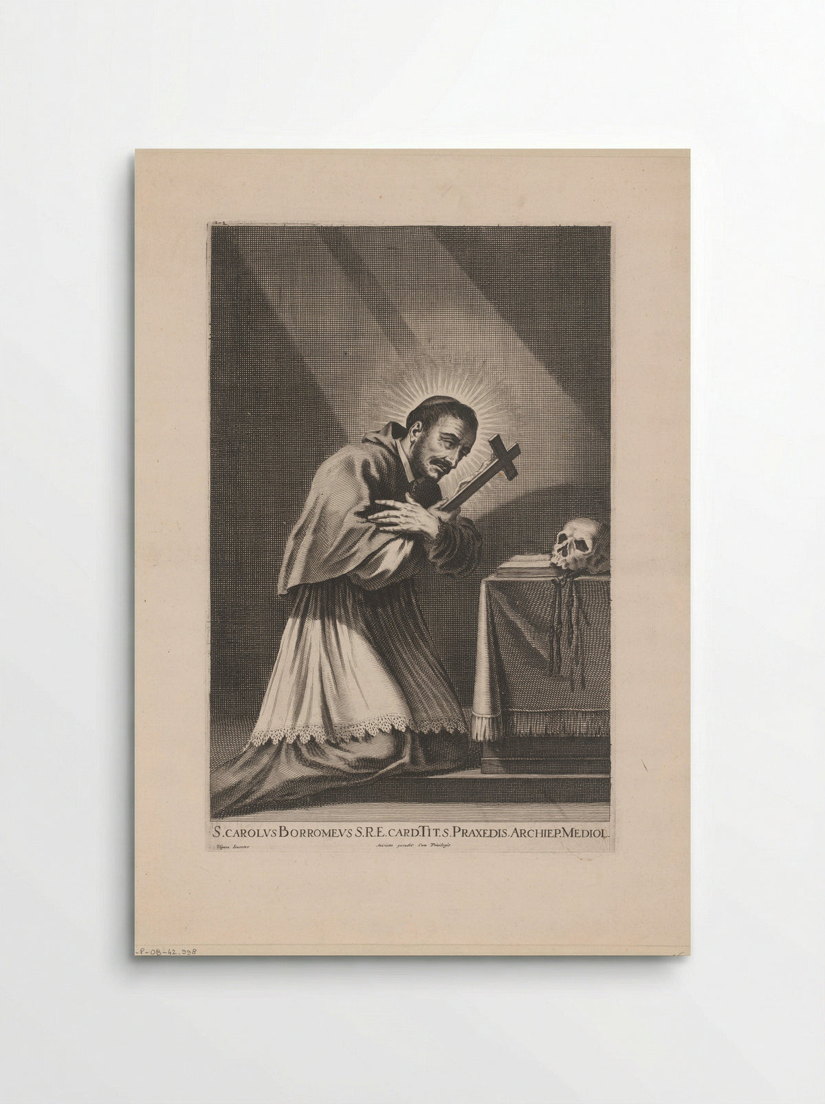 Saint Charles Borromeo in Prayer - Jean Couvay - Poster