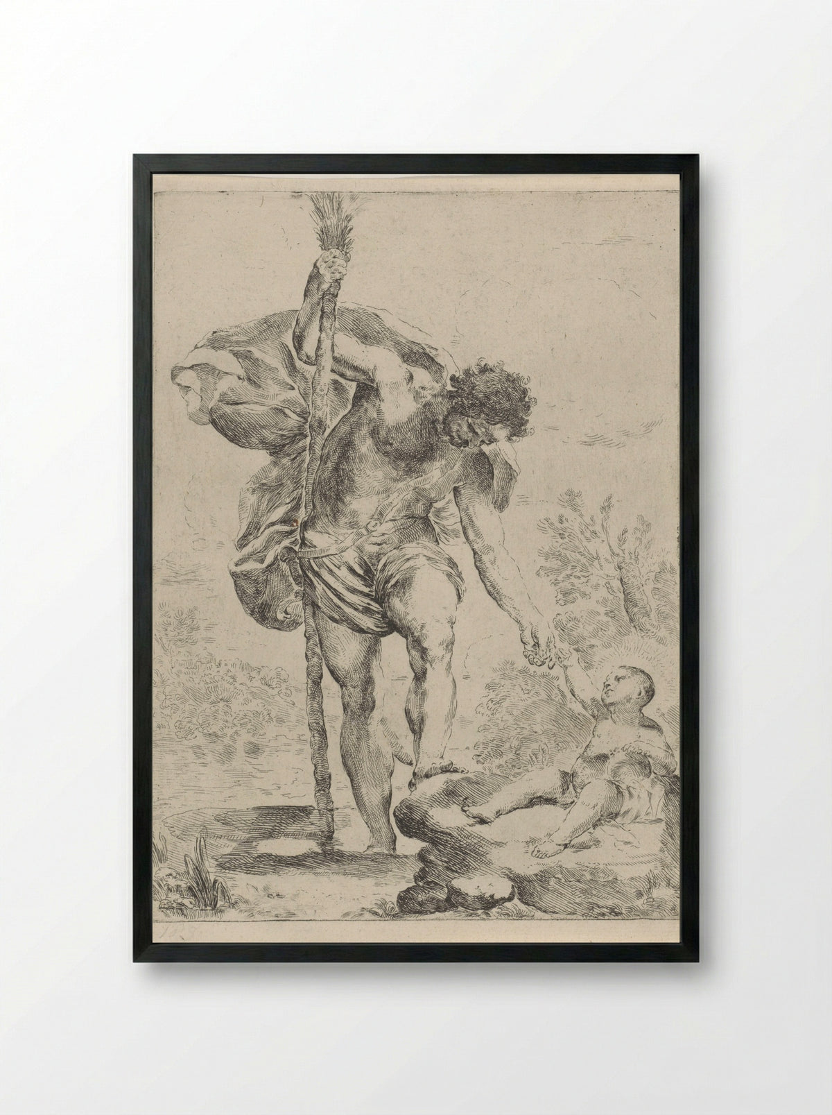Saint Christopher - Francesco Amato - Framed Print Black