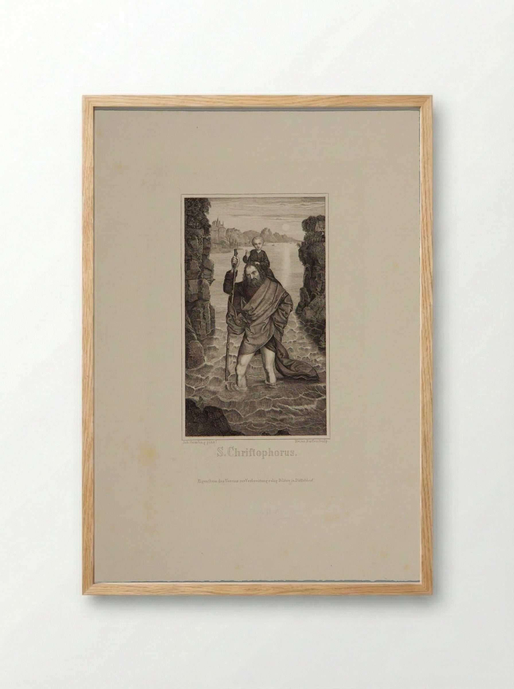 Saint Christopher - Heinrich Nüsser - Framed Print Wood
