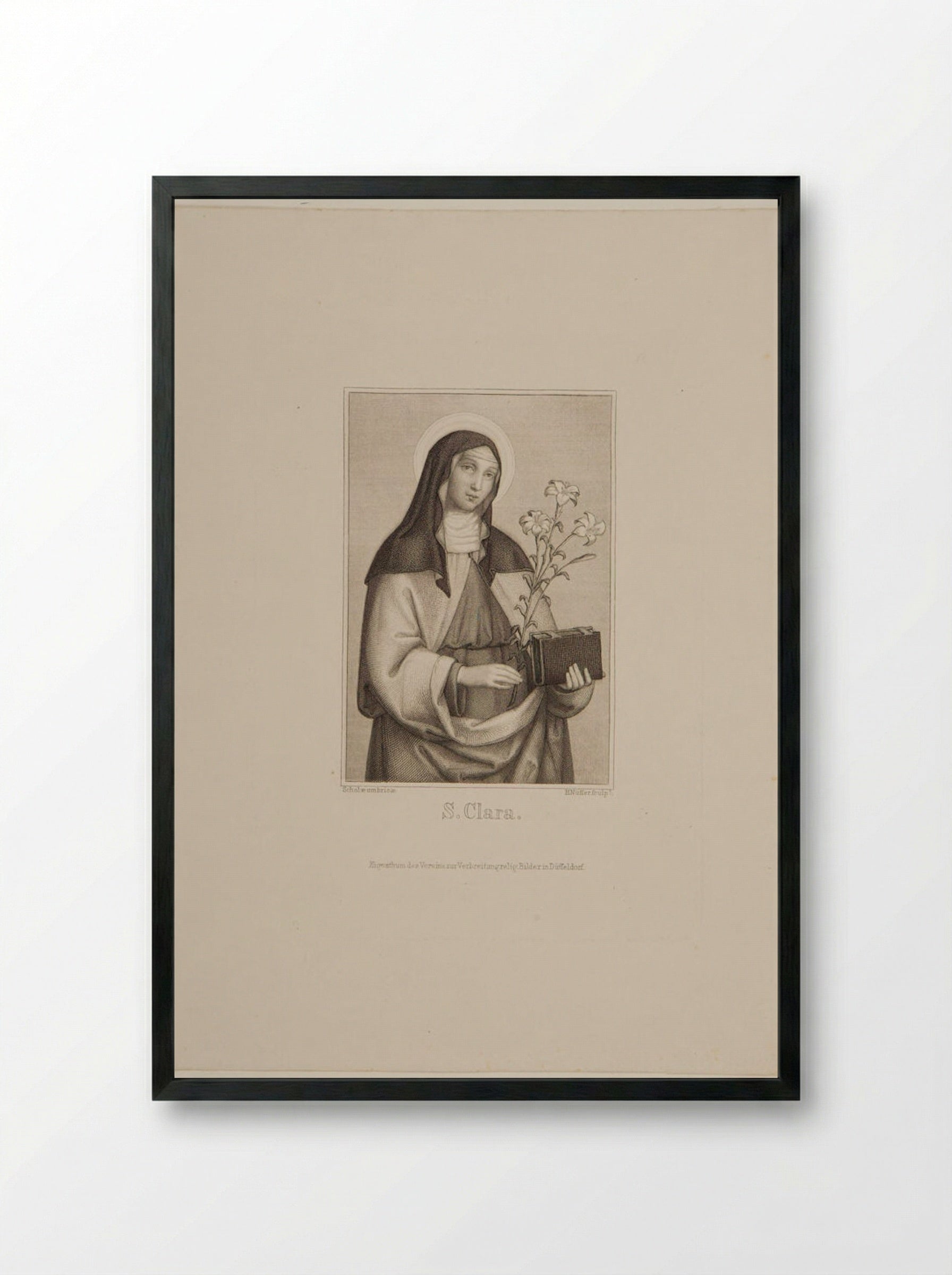 Saint Clara - Heinrich Nüsser - Framed Print Black