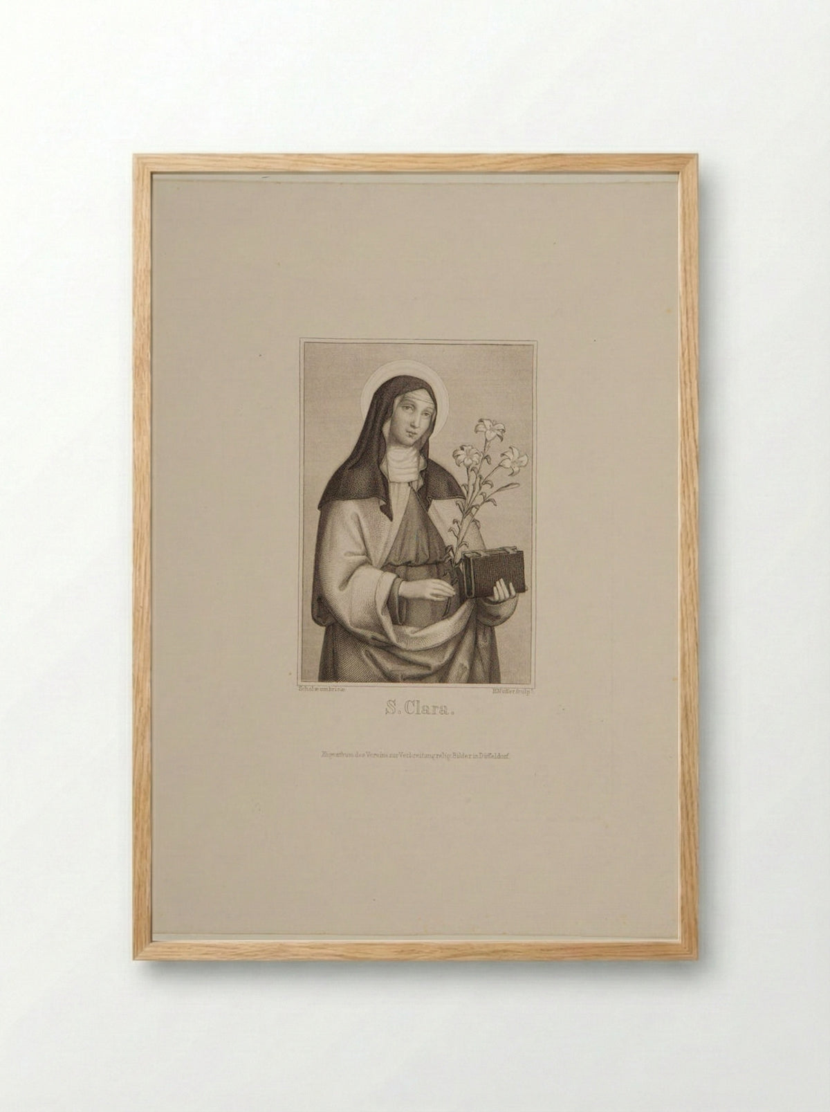 Saint Clara - Heinrich Nüsser - Framed Print Wood