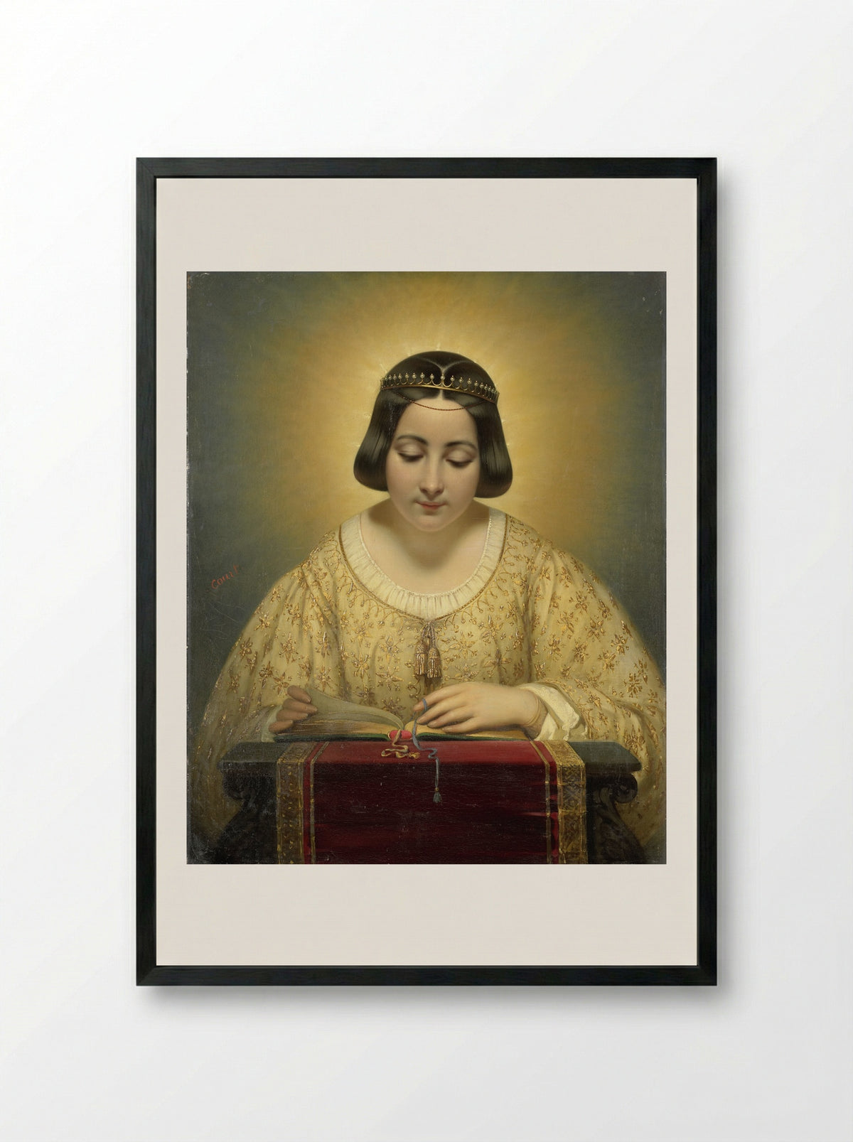 Saint Clare - Joseph-Désiré Court - Framed Print Black