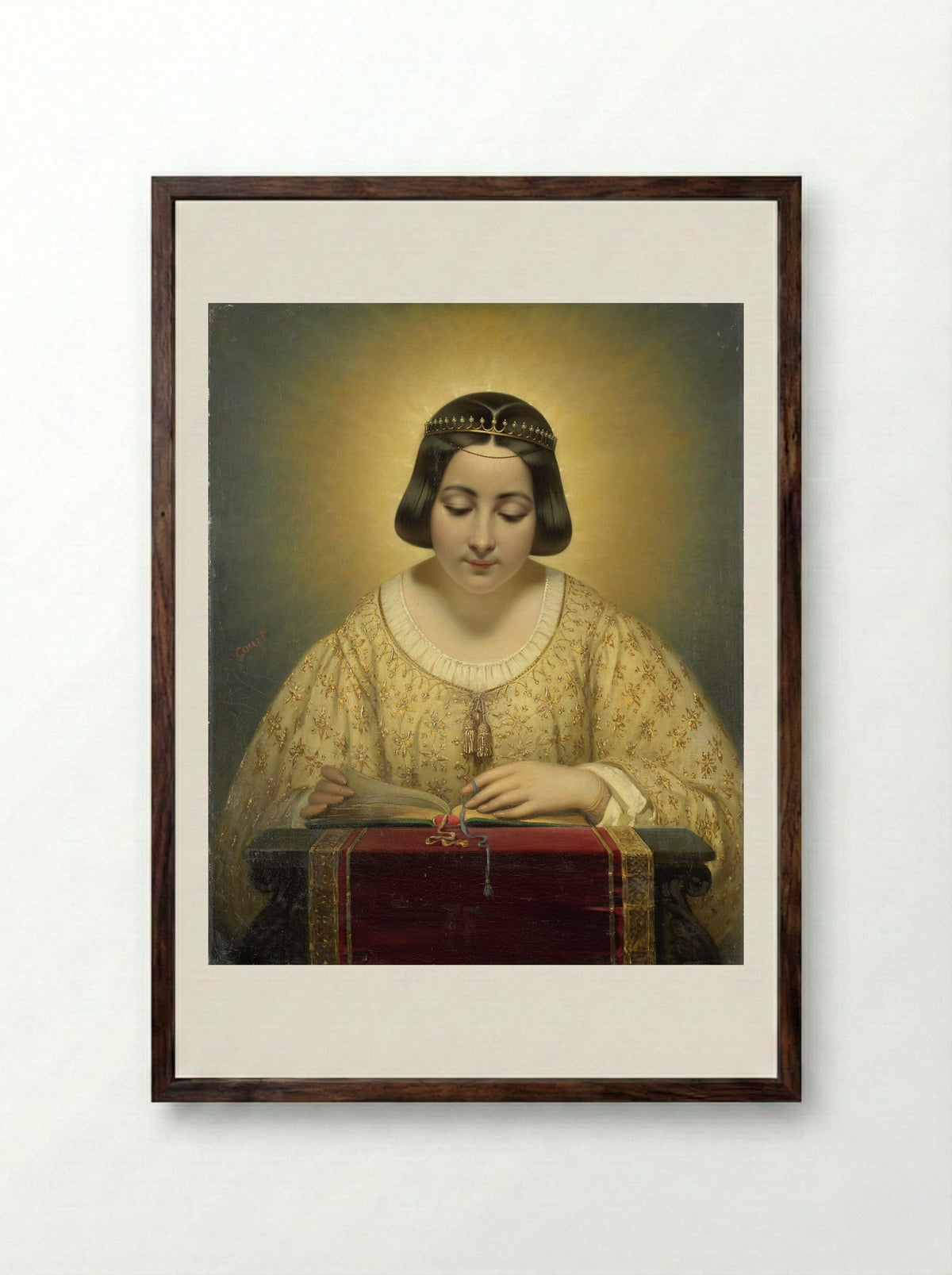 Saint Clare - Joseph-Désiré Court - Framed Print Dark Wood