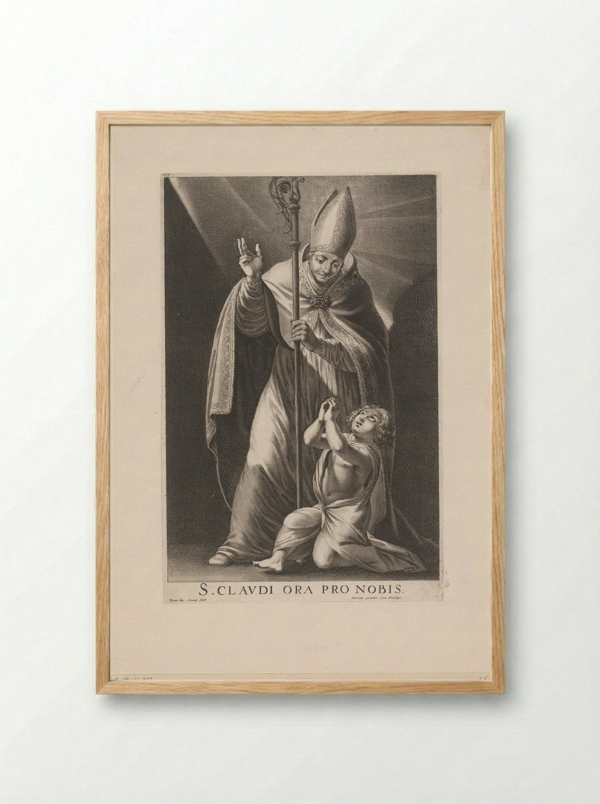 Saint Claude of Besançon - Jean Couvay - Framed Print Wood