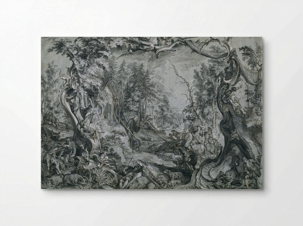 Saint Deicolus and the Boar - Johann Wolfgang Baumgartner - Poster