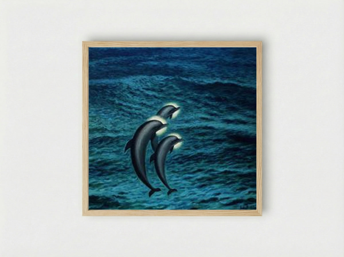 Saint Dolphins - Sabin Balasa - Framed Print Wood