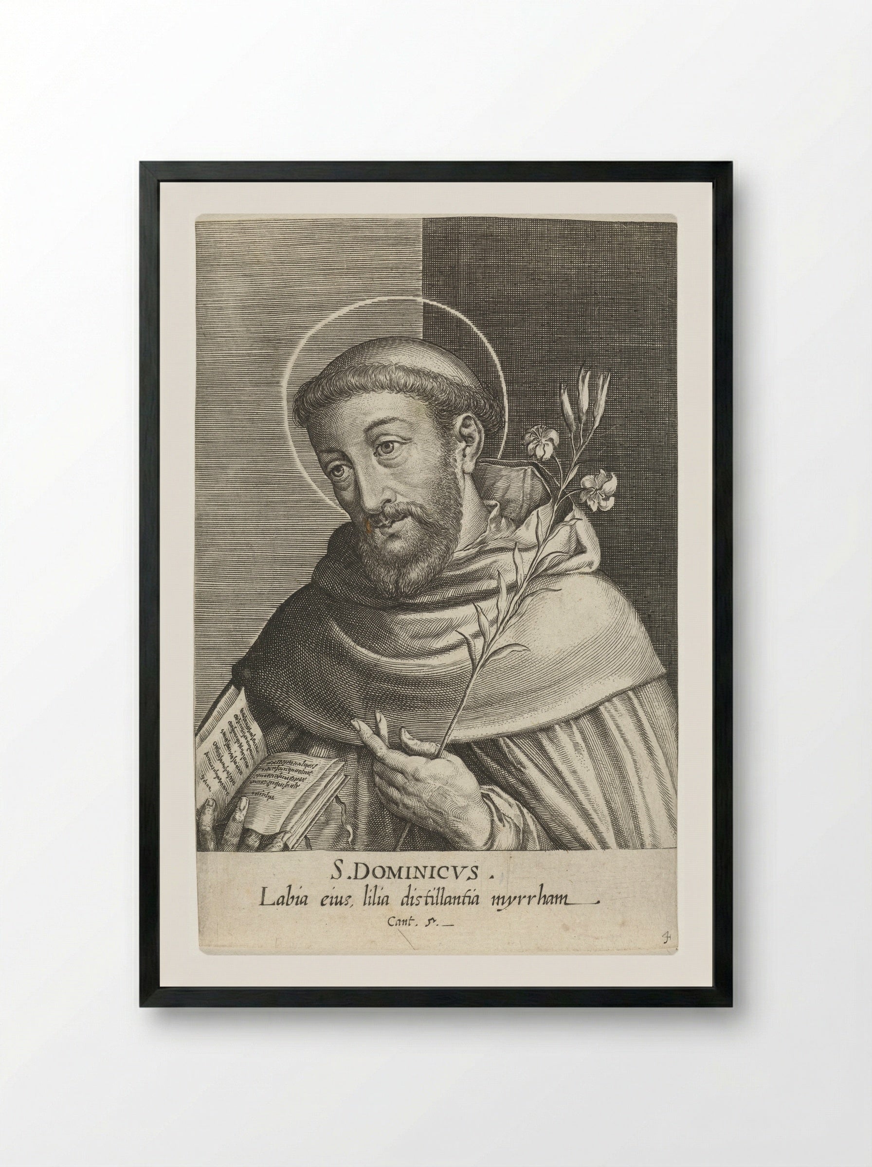 Saint Dominic - Dominicus Custos - Framed Print Black