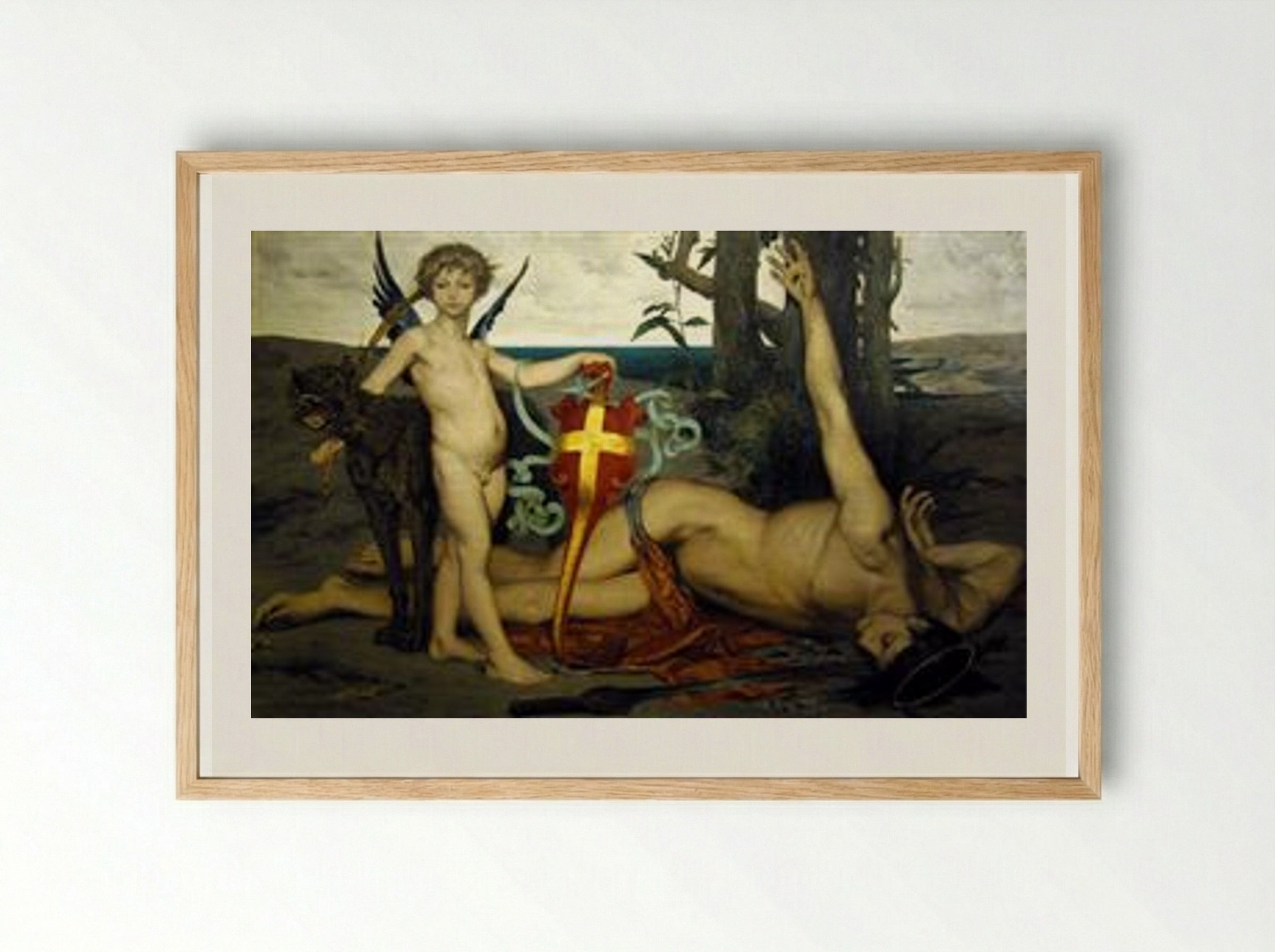 Saint Edmund the Martyr King of England - Luc-Olivier Merson - Framed Print Wood