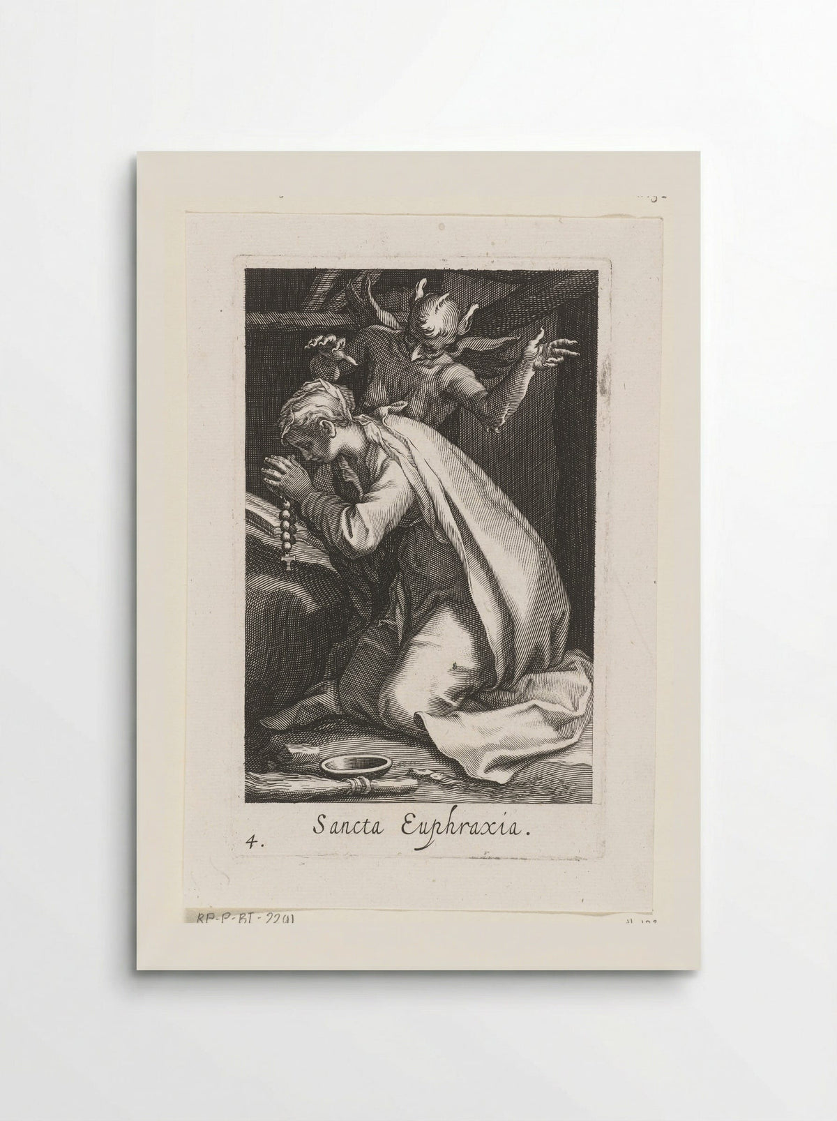 Saint Euphrasia of Constantinople as a Hermit - Boëtius Adamsz. Bolswert - Poster