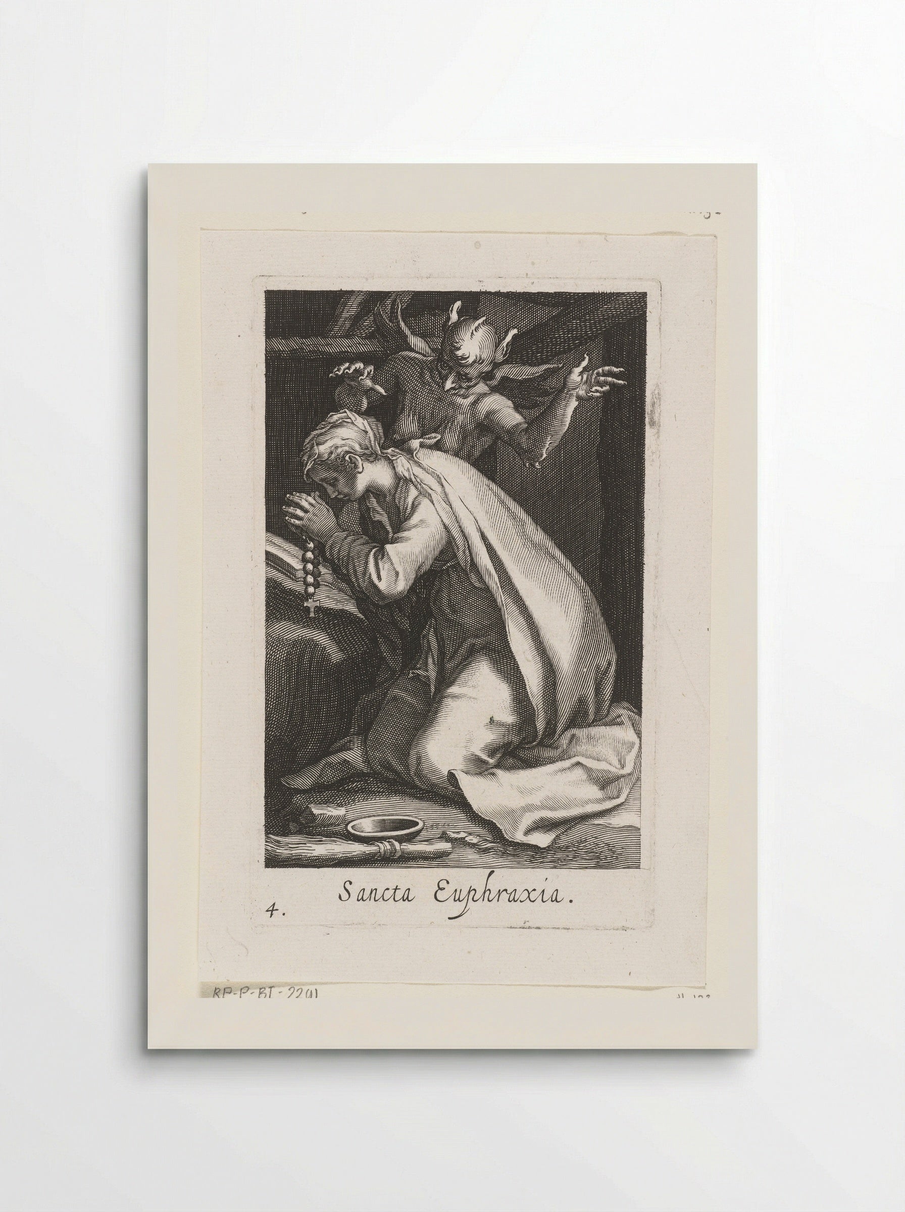 Saint Euphrasia of Constantinople as a Hermit - Boëtius Adamsz. Bolswert - Poster