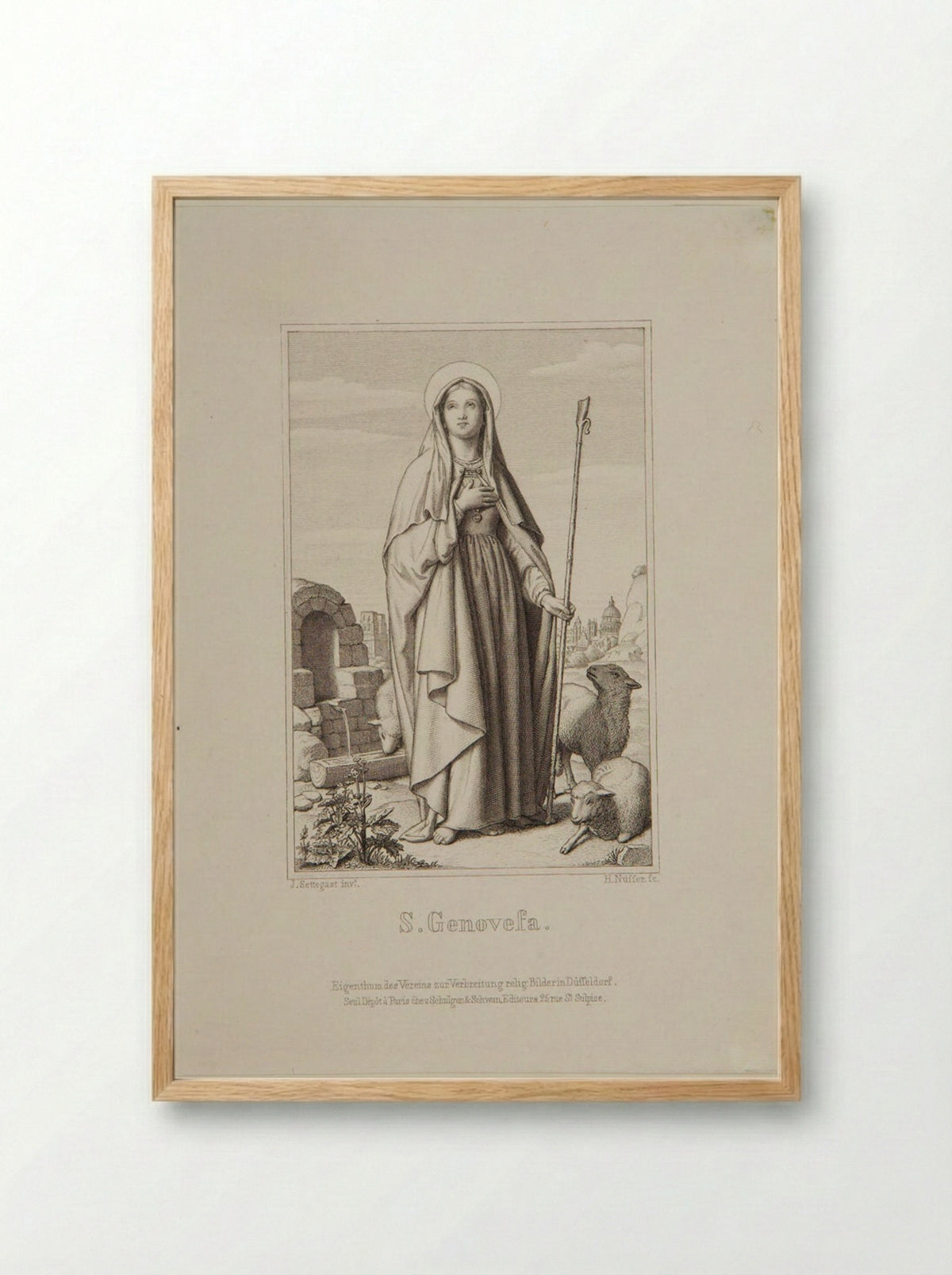 Saint Geneviève - Heinrich Nüsser - Framed Print Wood