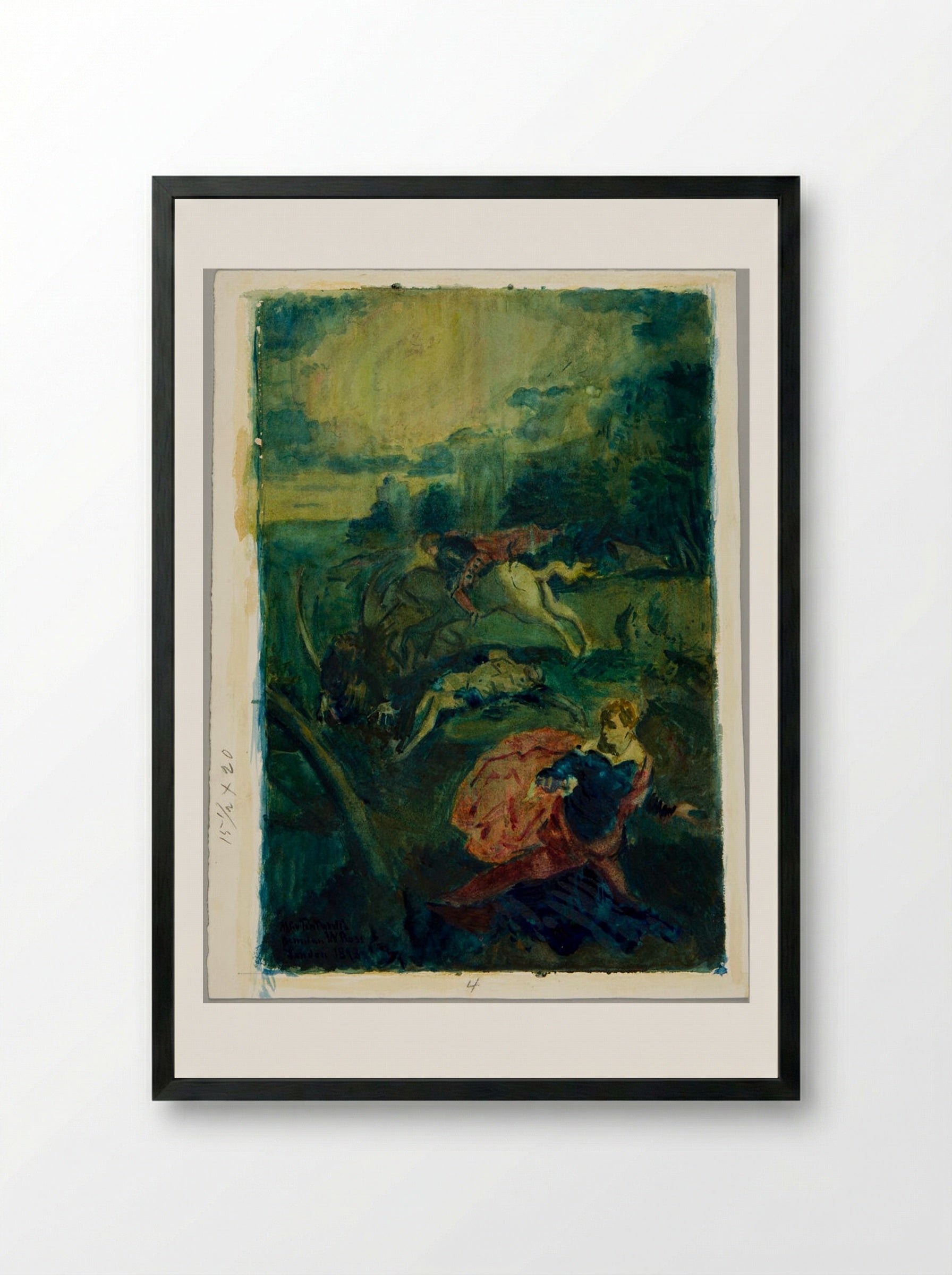 Saint George and the Dragon, after Tintoretto - Denman Waldo Ross - Framed Print Black