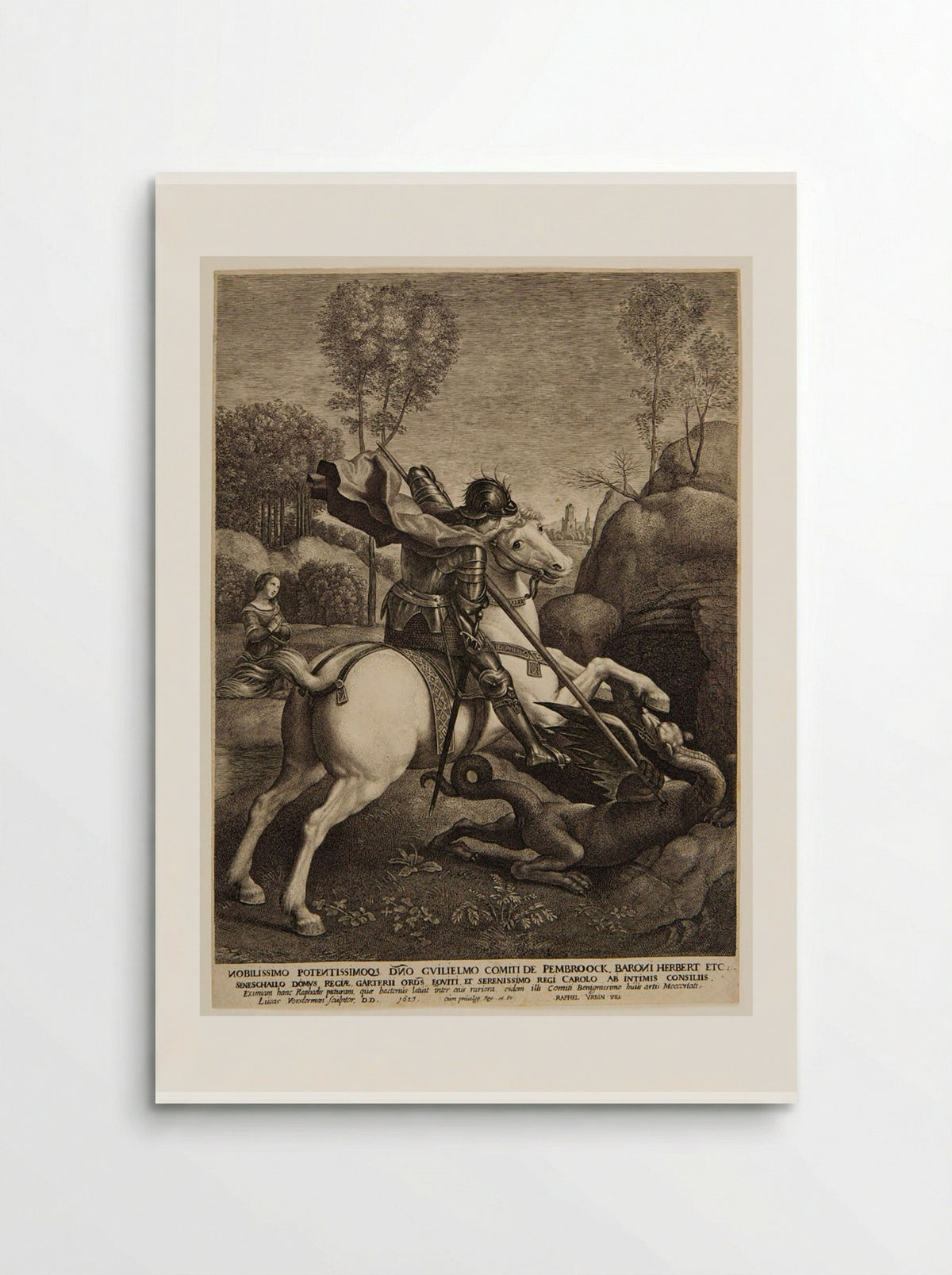 Saint George and the Dragon - Lucas Vorsterman I - Poster