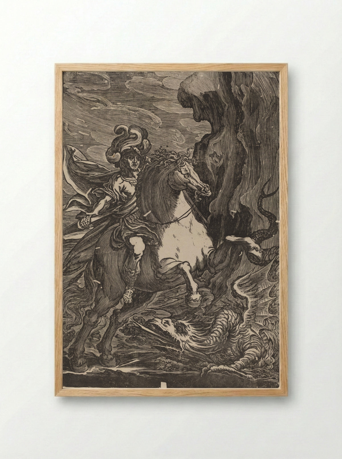 Saint George - Giuseppe Scolari - Framed Print Wood