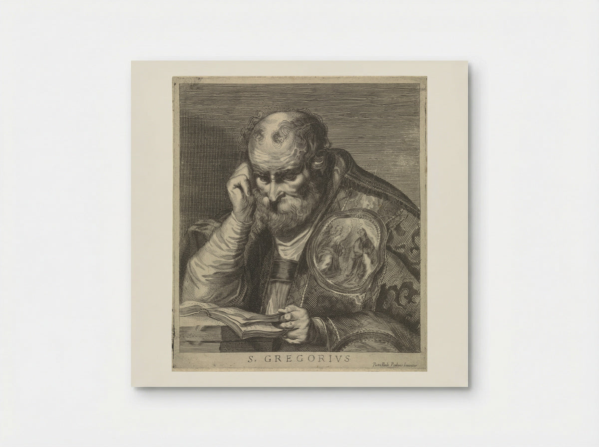 Saint Gregory Reading - Theodorus van Kessel - Poster