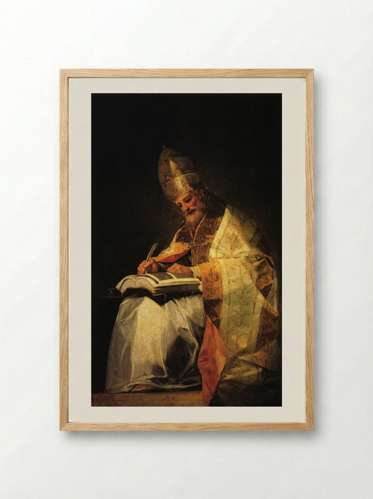 Saint Gregory the Great - Francisco Goya - Framed Print Wood