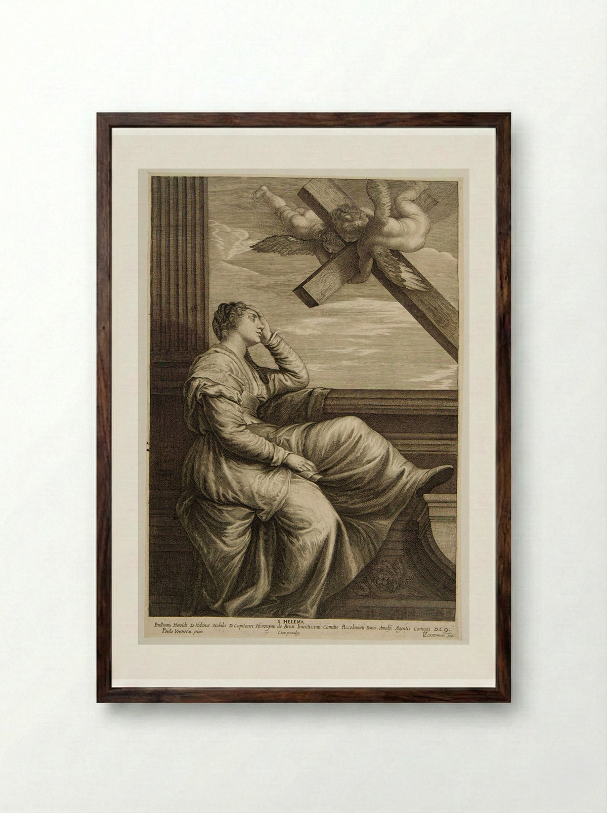 Saint Helena - Lucas Vorsterman I - Framed Print Dark Wood