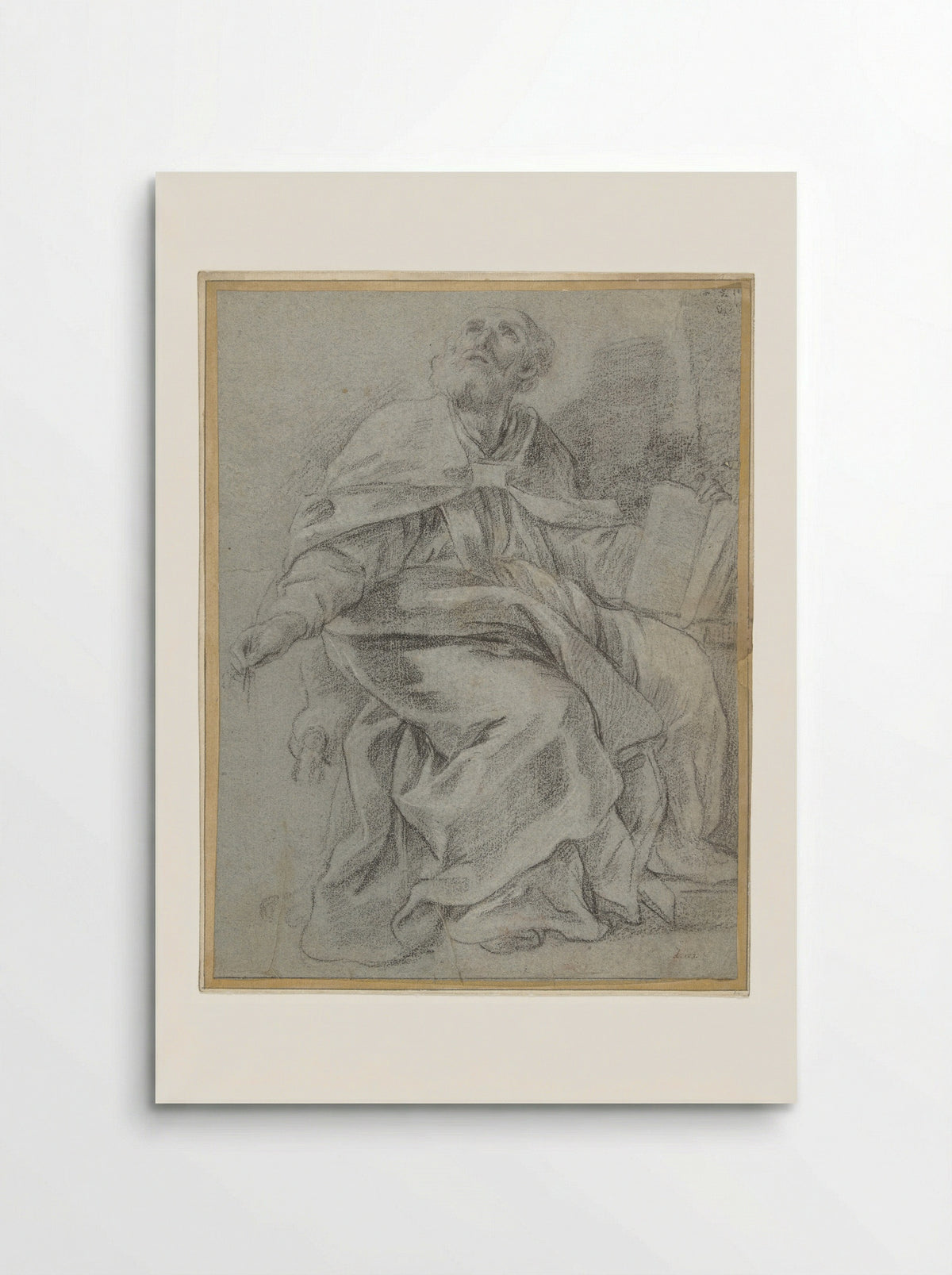 Saint Hilary Contemplating the Trinity - Guillaume Courtois - Poster