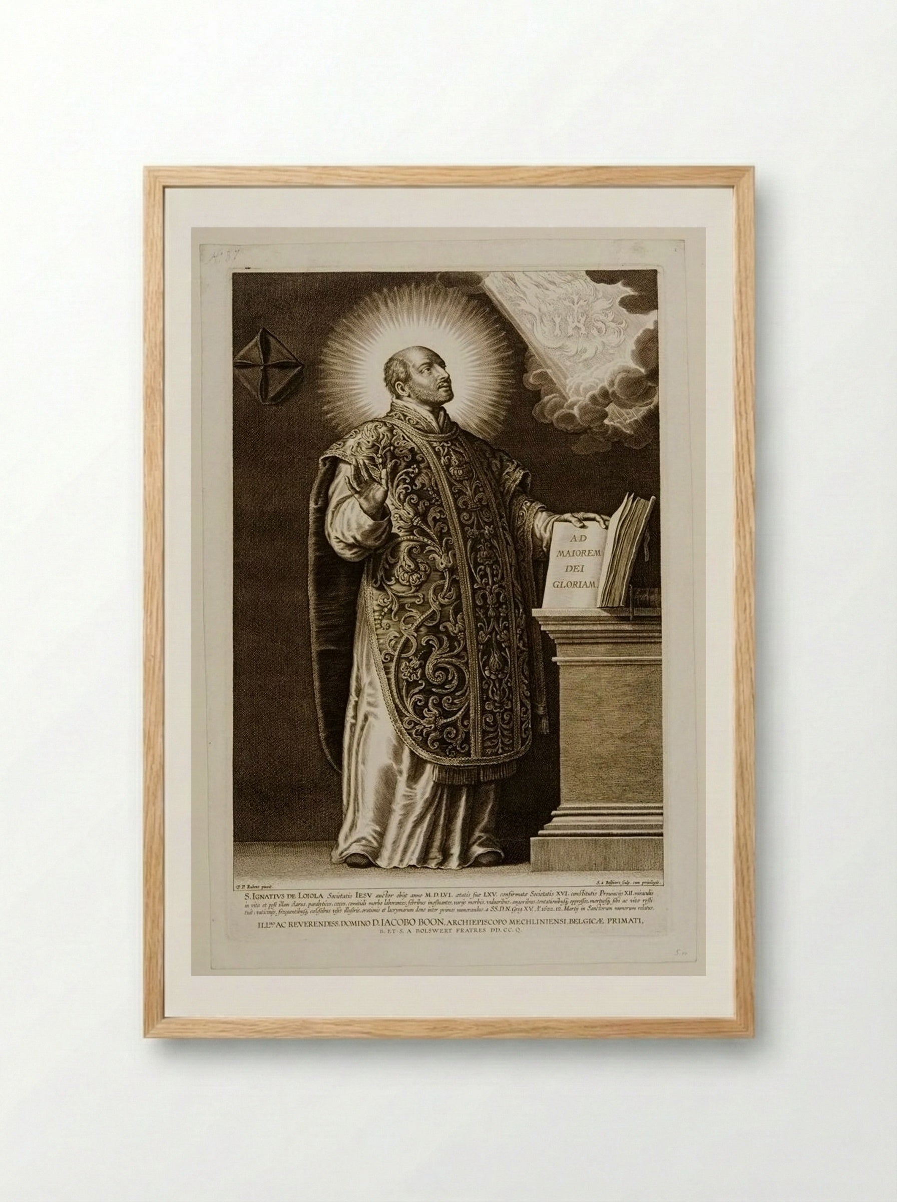 Saint Ignatius Loyola - Schelte Adamsz. Bolswert - Framed Print Wood