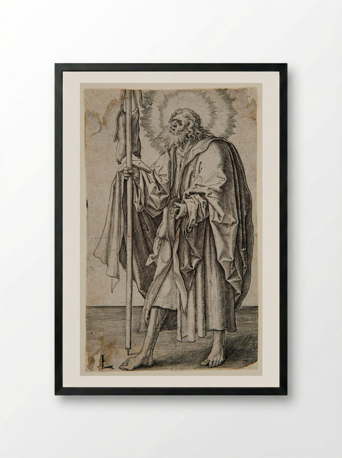 Saint James the Greater - Lucas van Leyden - Framed Print Black