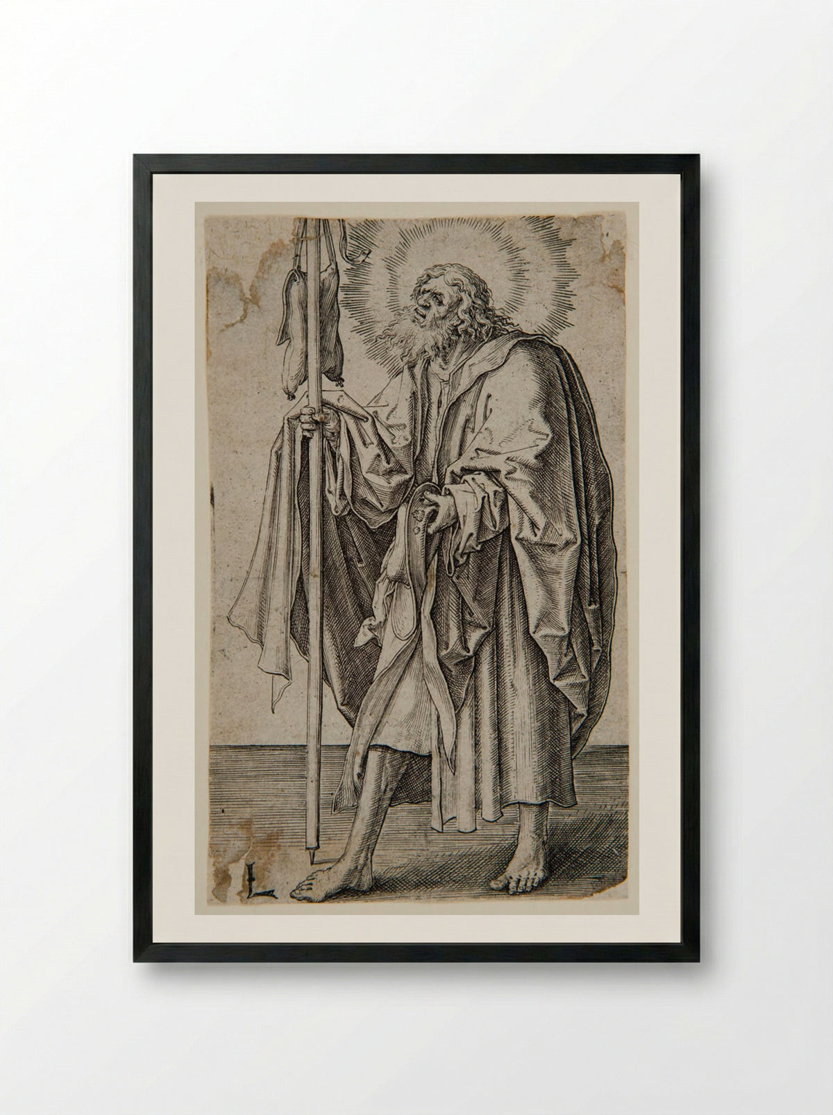 Saint James the Greater - Lucas van Leyden - Framed Print Black