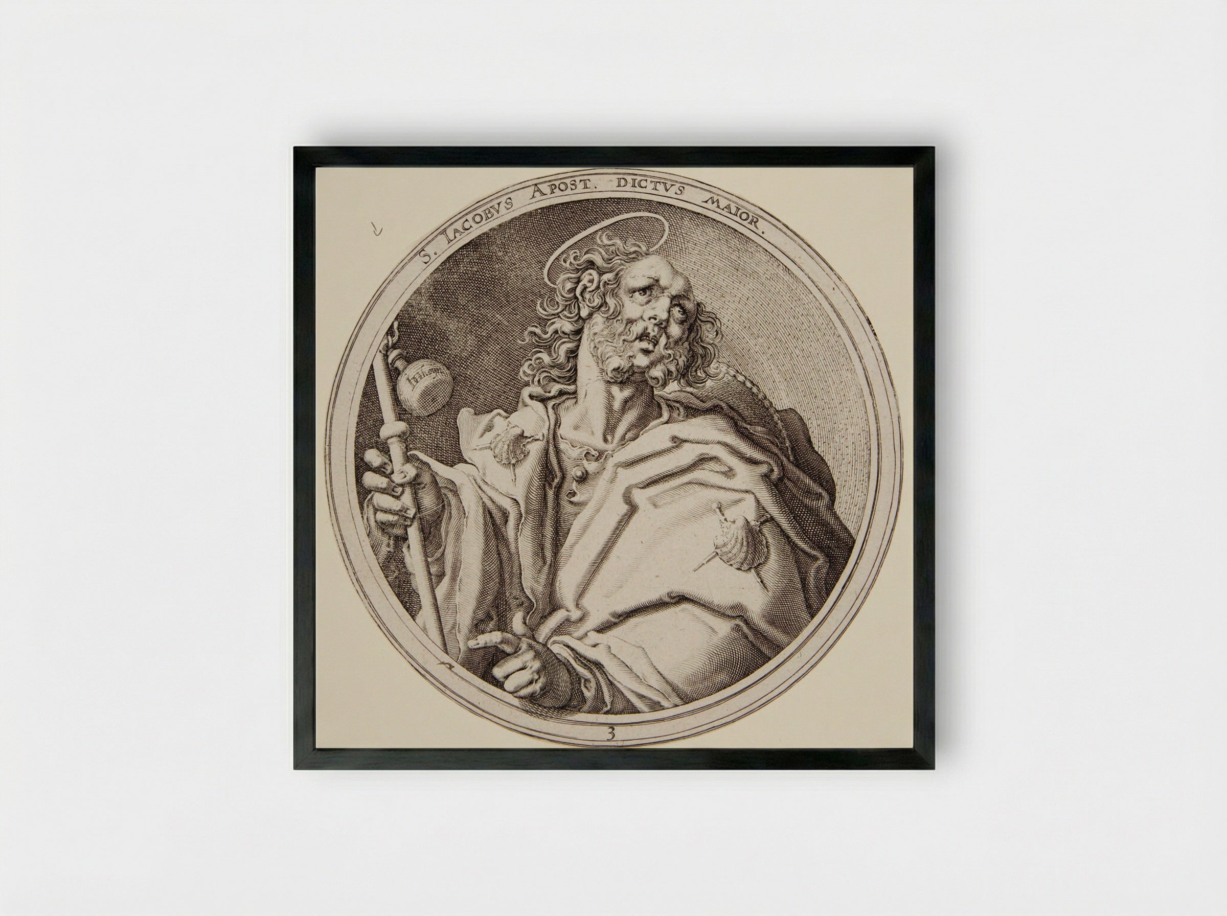 Saint James the Greater - Zacharias Dolendo - Framed Print Black