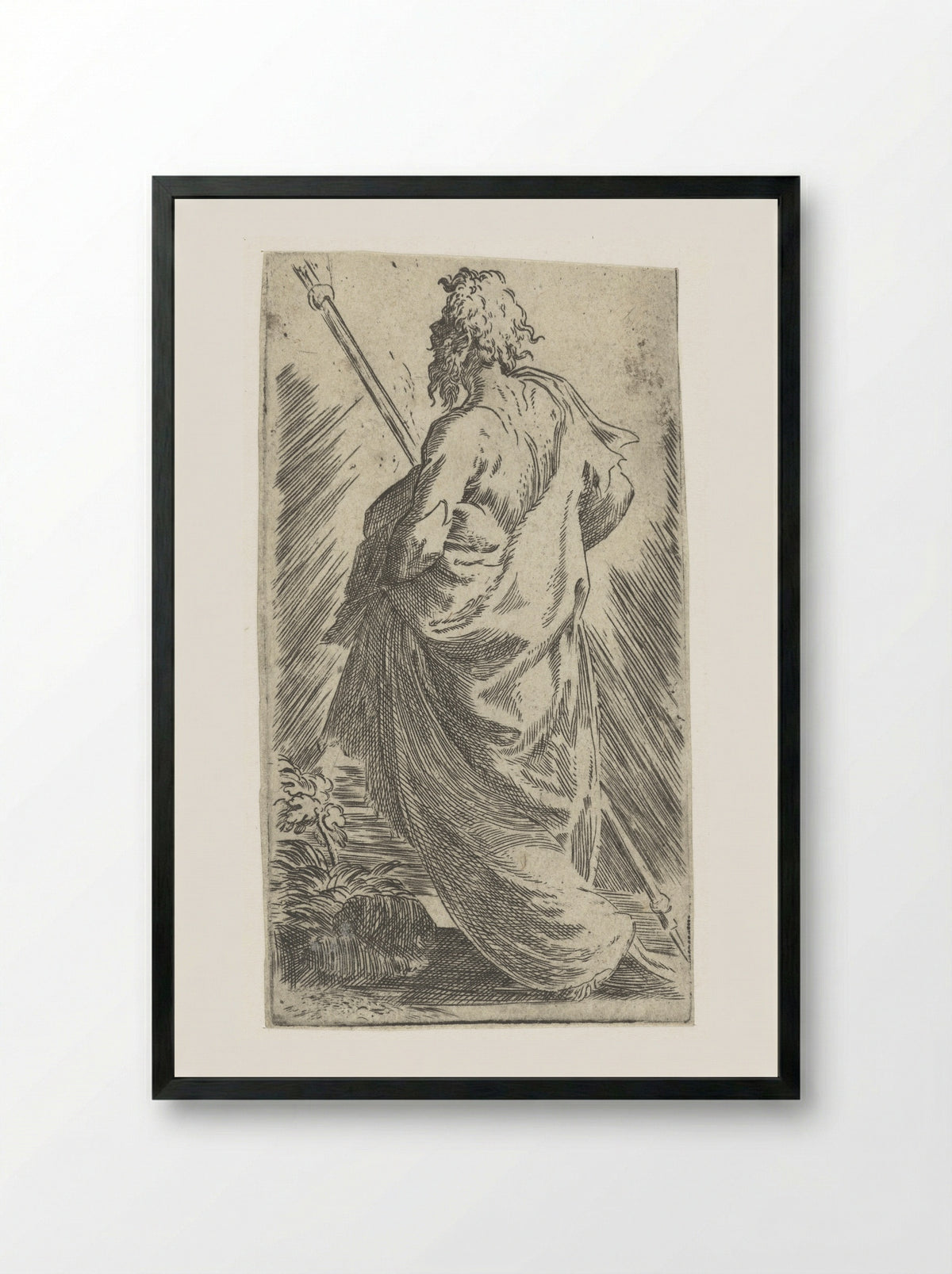 Saint James the Greater - Parmigianino - Framed Print Black