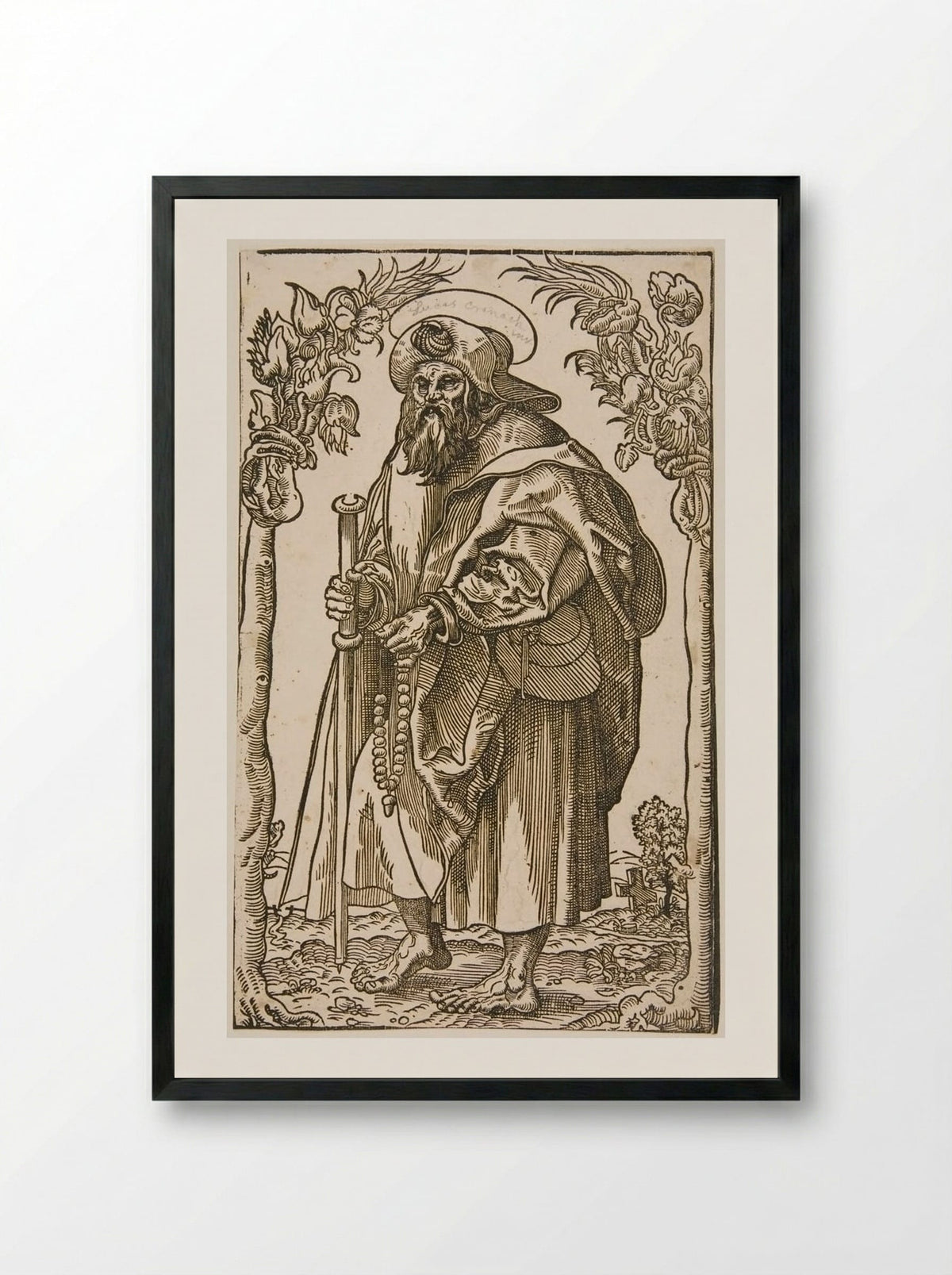 Saint James the Greater - Lucas Cranach the Elder - Framed Print Black