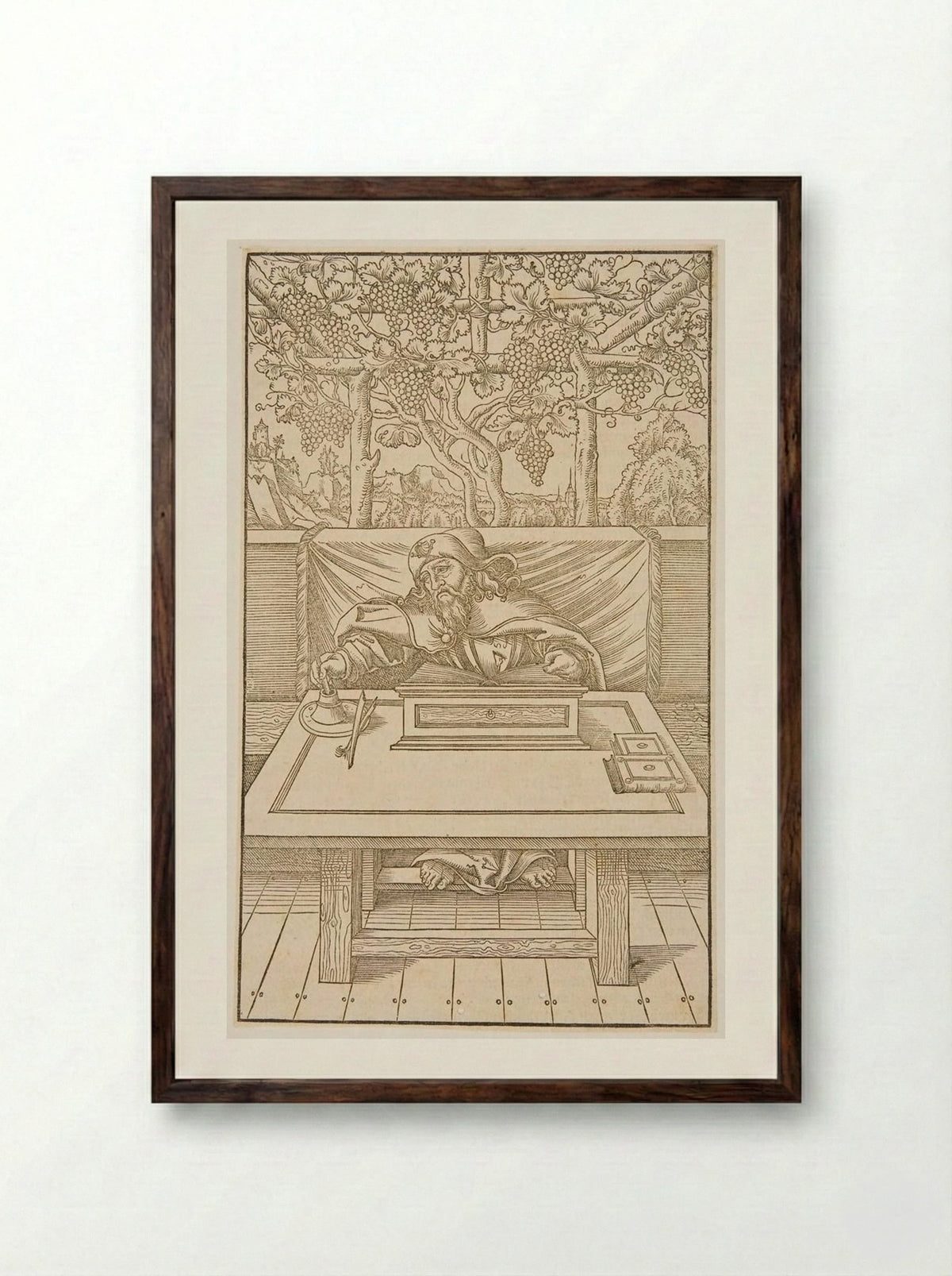 Saint James the Greater - Lucas Cranach the Younger - Framed Print Dark Wood