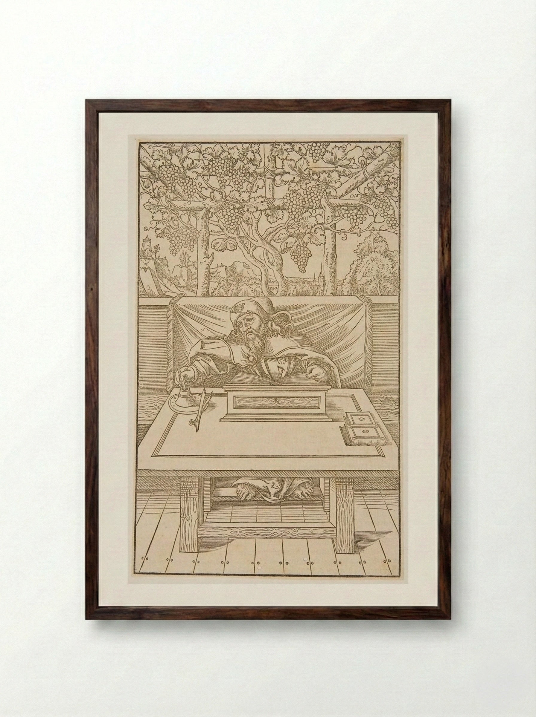 Saint James the Greater - Lucas Cranach the Younger - Framed Print Dark Wood