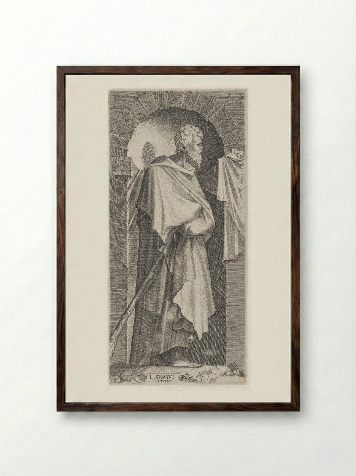Saint James the Less - Lambertus Suavius - Framed Print Dark Wood