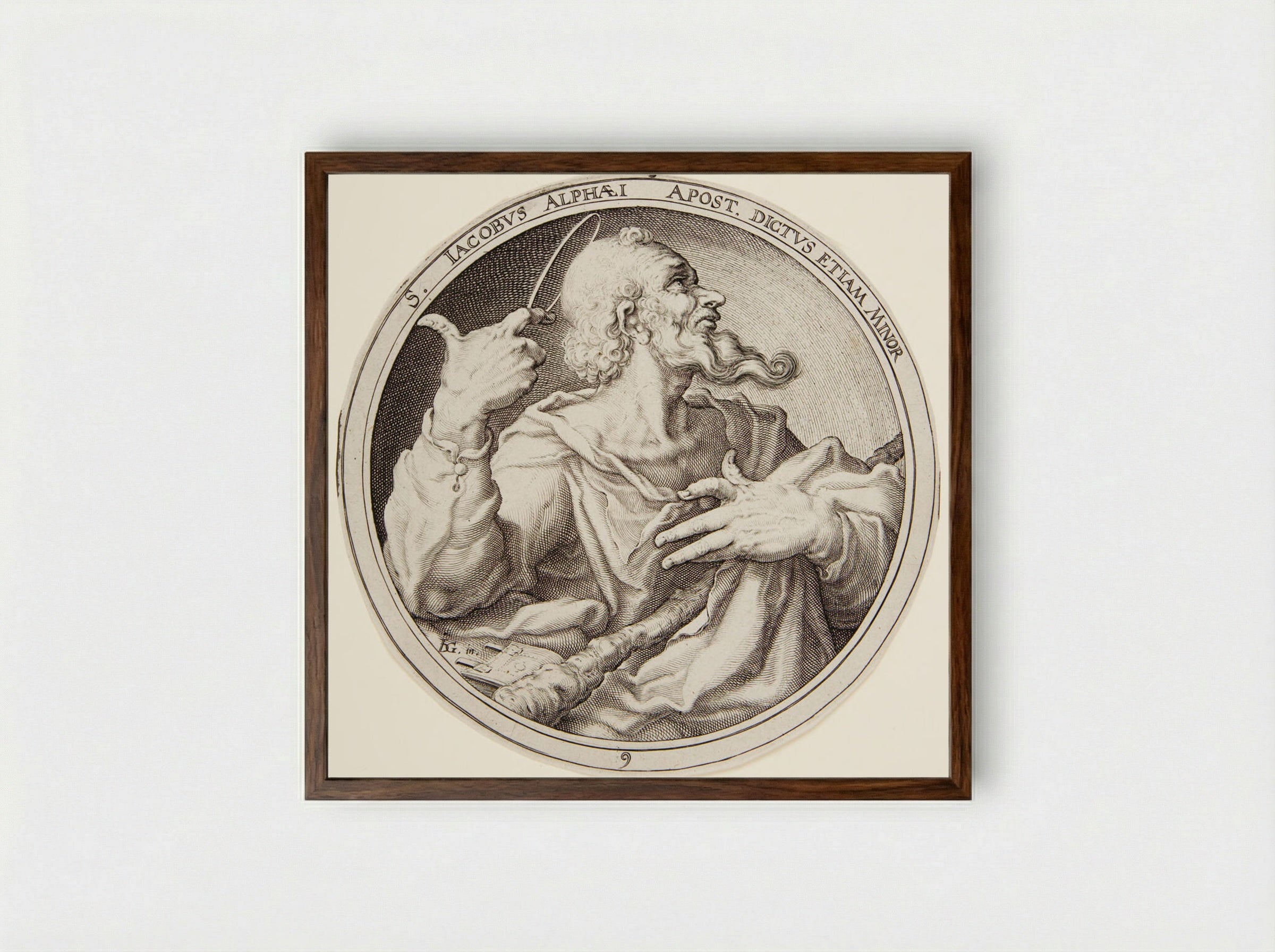 Saint James the Lesser - Zacharias Dolendo - Framed Print Dark Wood